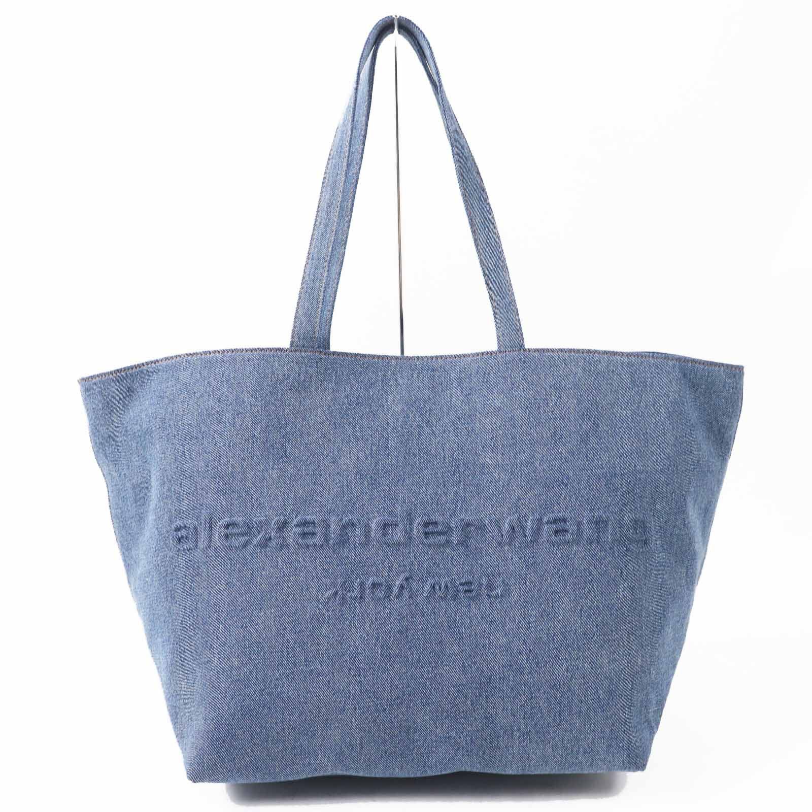 Other Other Alexander Wang Punch Logo Embossed Denim Cotton Tote Bag Denim Tote Bag DUTY FREE for USA Size ONE SIZE - 1 Thumbnail