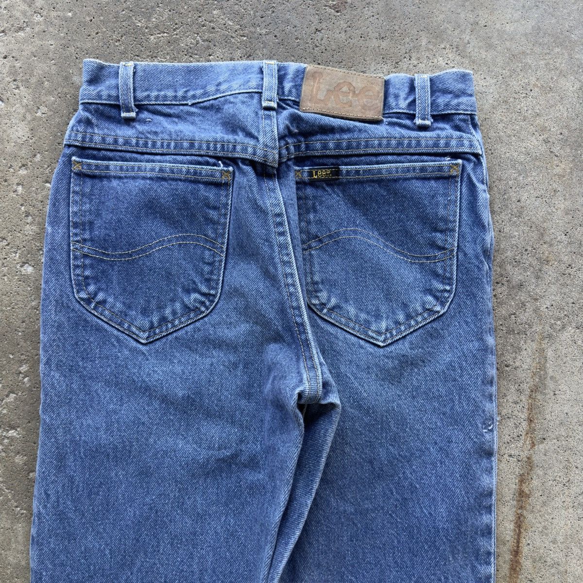 Vintage 80s Faded Lee Riders Dark Wash Jeans Western ERD Grunge Size US 27 - 6 Thumbnail