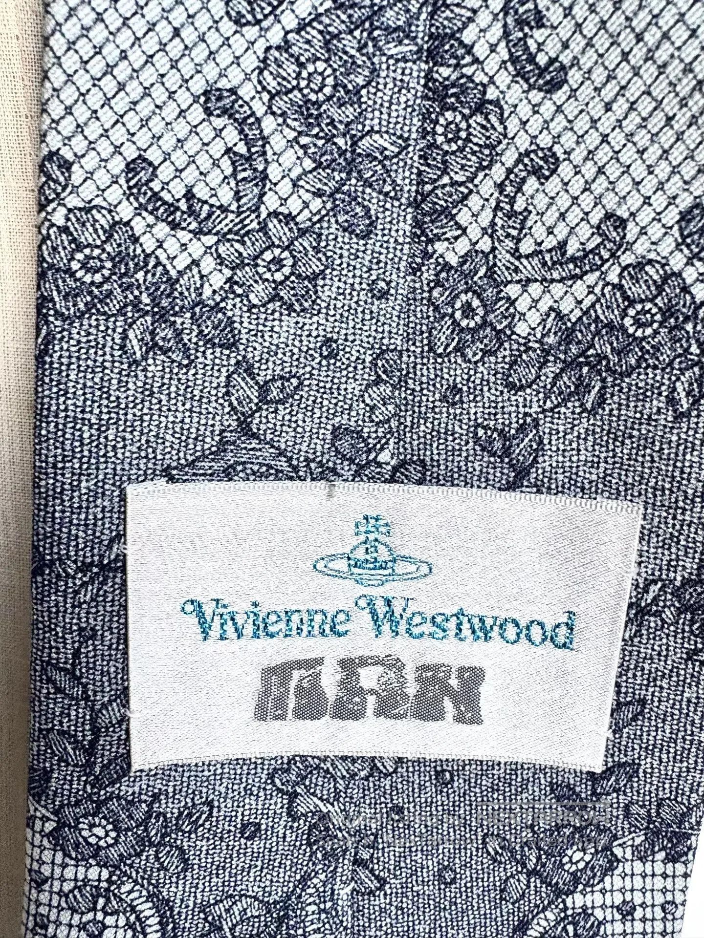 Vivienne Westwood vivienne westwood ice blue lace floral tie. Size ONE SIZE - 8 Thumbnail