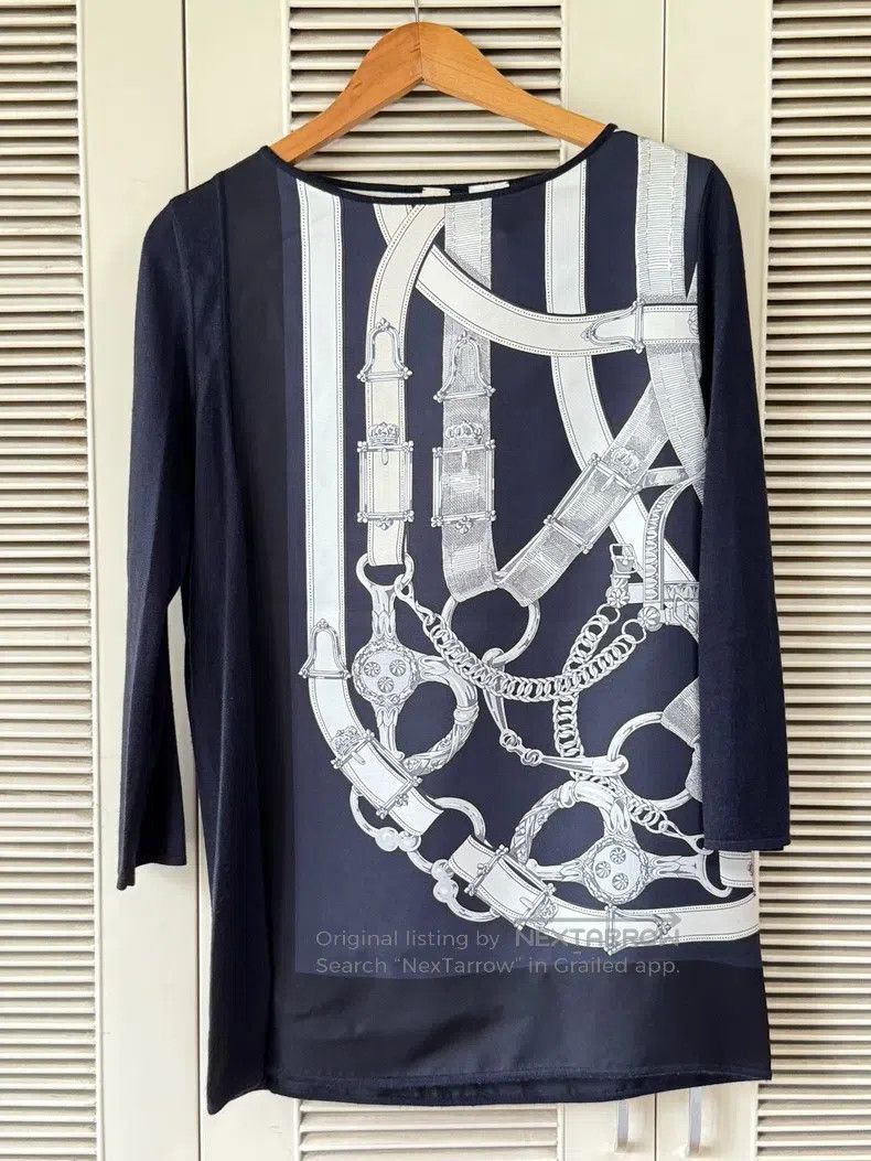 Hermes Hermes Black chain print dress Size XS / US 0-2 / IT 36-38 - 1 Thumbnail