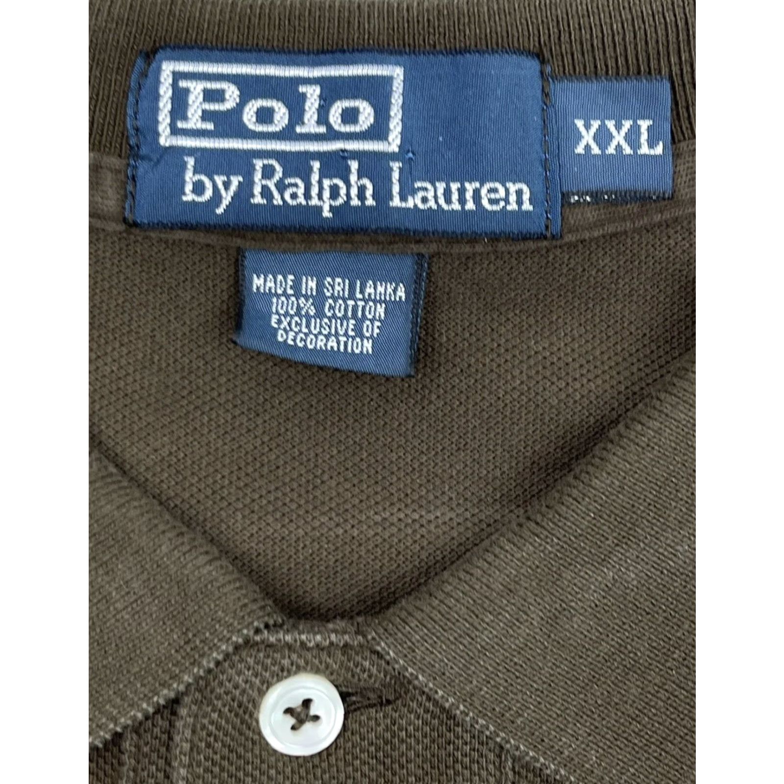 Ralph Lauren VINTAGE Ralph Lauren Polo Shirt 2XL Brown Men's Golf Short Sleeve Pony Logo 90s Size US XXL / EU 58 / 5 - 3 Thumbnail