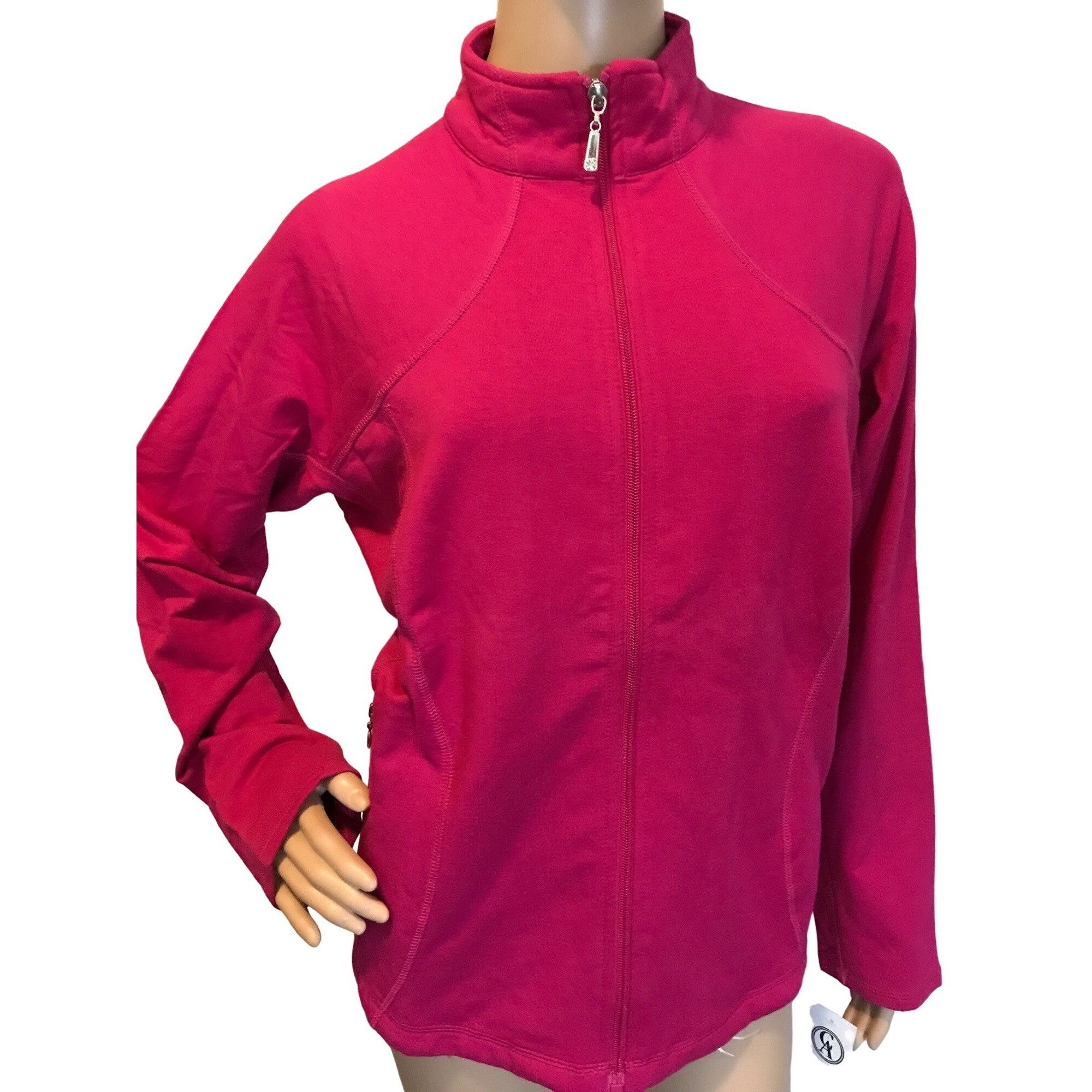 Vintage Christine Alexander Medium PINK Bling Cotton Track Jacket Gy Size M / US 6-8 / IT 42-44 - 2 Thumbnail