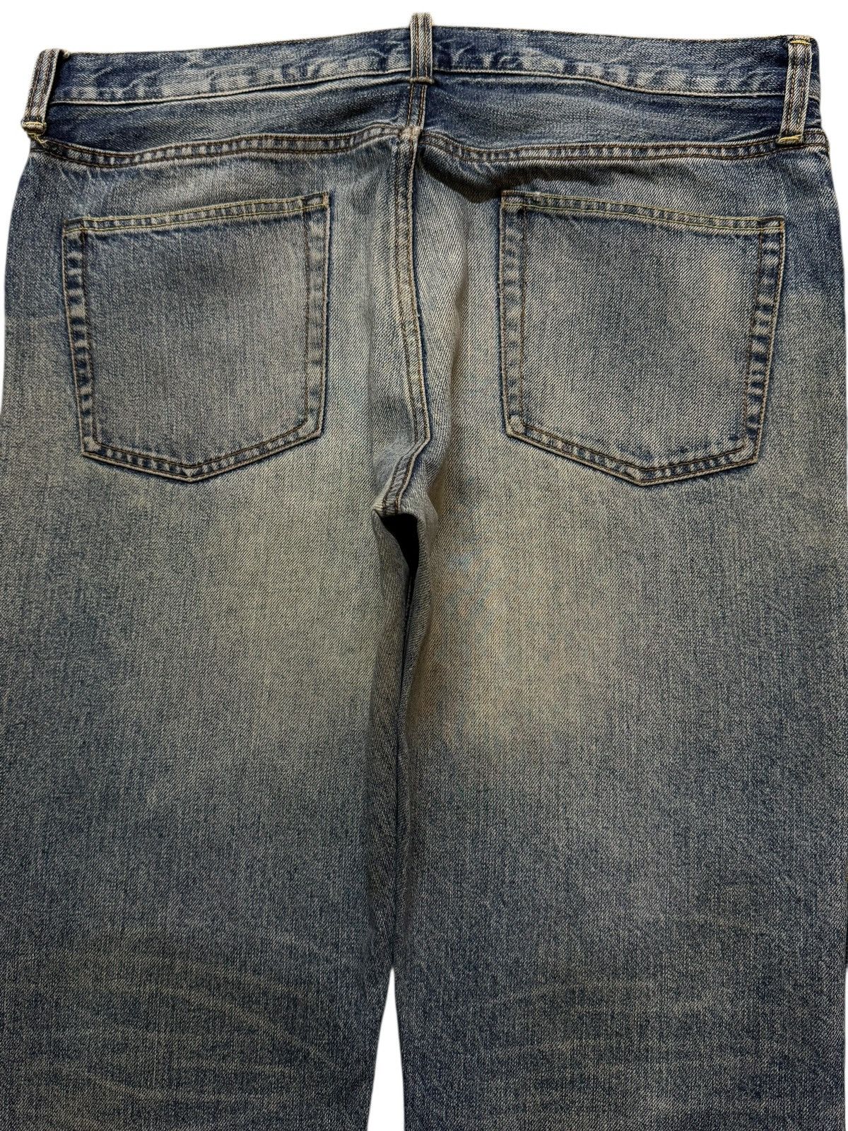 GU Vintage Y2K Japanese GU Blue Faded Mud Wash Straight Leg Size US 38 / EU 54 - 4 Thumbnail