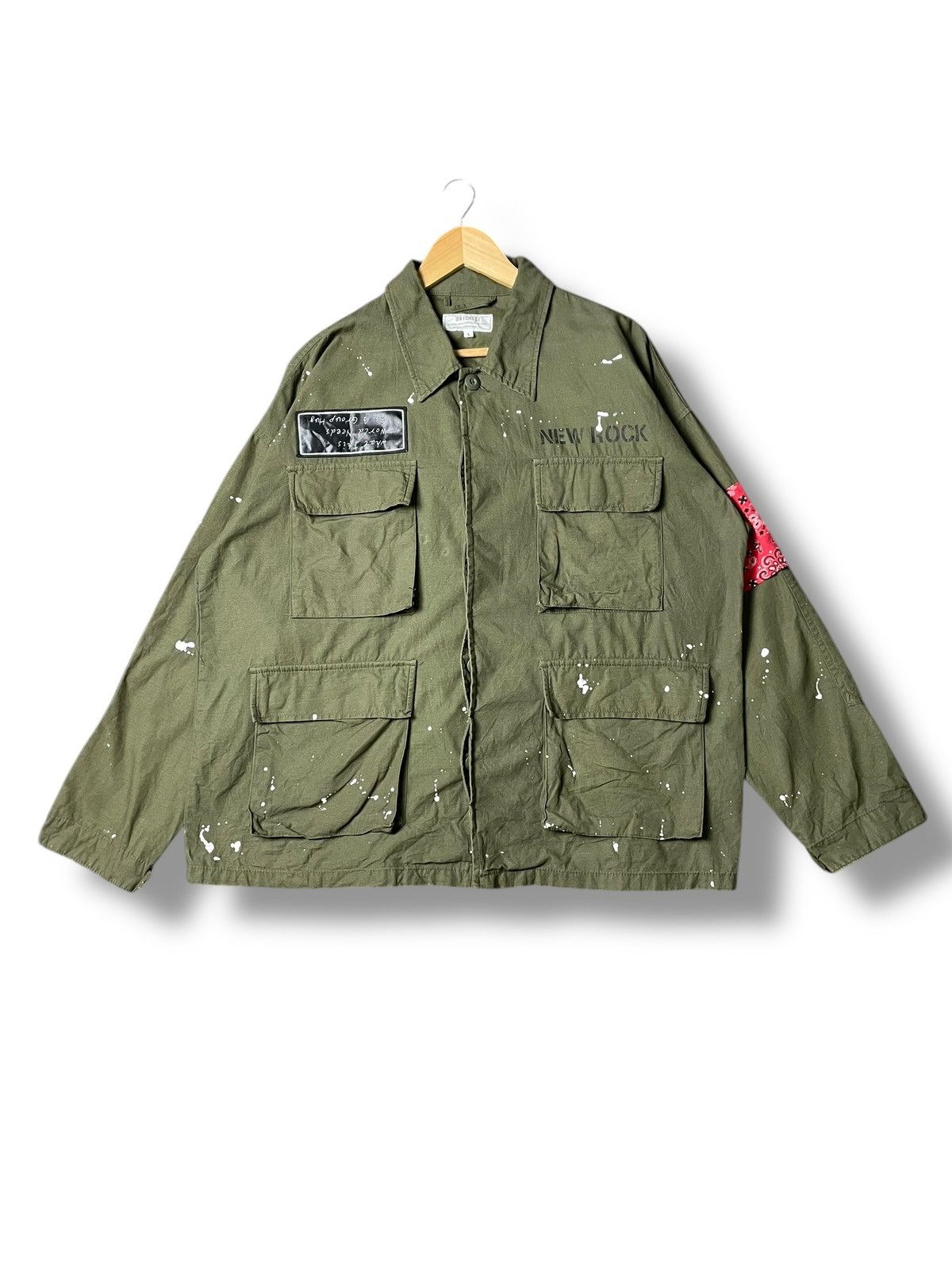 Japanese Brand × Vintage Baycrest Paint Splash Fatique Jacket (41) Size US L / EU 52-54 / 3 - 1 Thumbnail