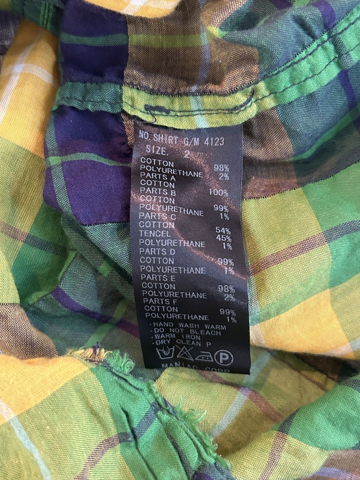 Le Grande Bleu (L.G.B.) 00’s ‘SHADOW PLAID’ Reversible Collar Flannel button up Size US M / EU 48-50 / 2 - 12 Thumbnail