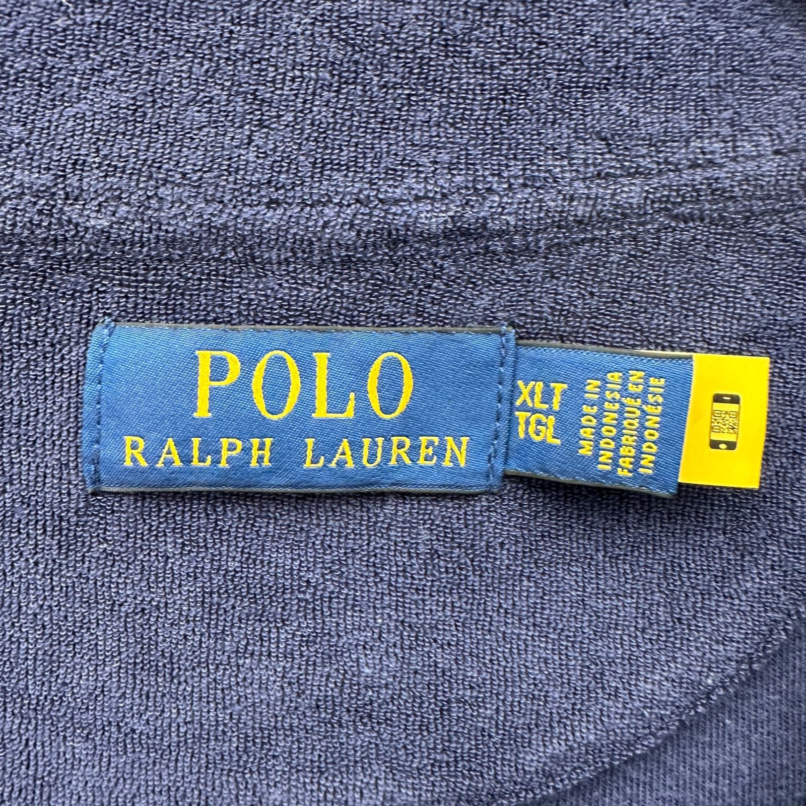 Polo Ralph Lauren POLO RALPH LAUREN Men's XLT Navy Pocket Polo Terry Toweling Size US XL / EU 56 / 4 - 4 Thumbnail