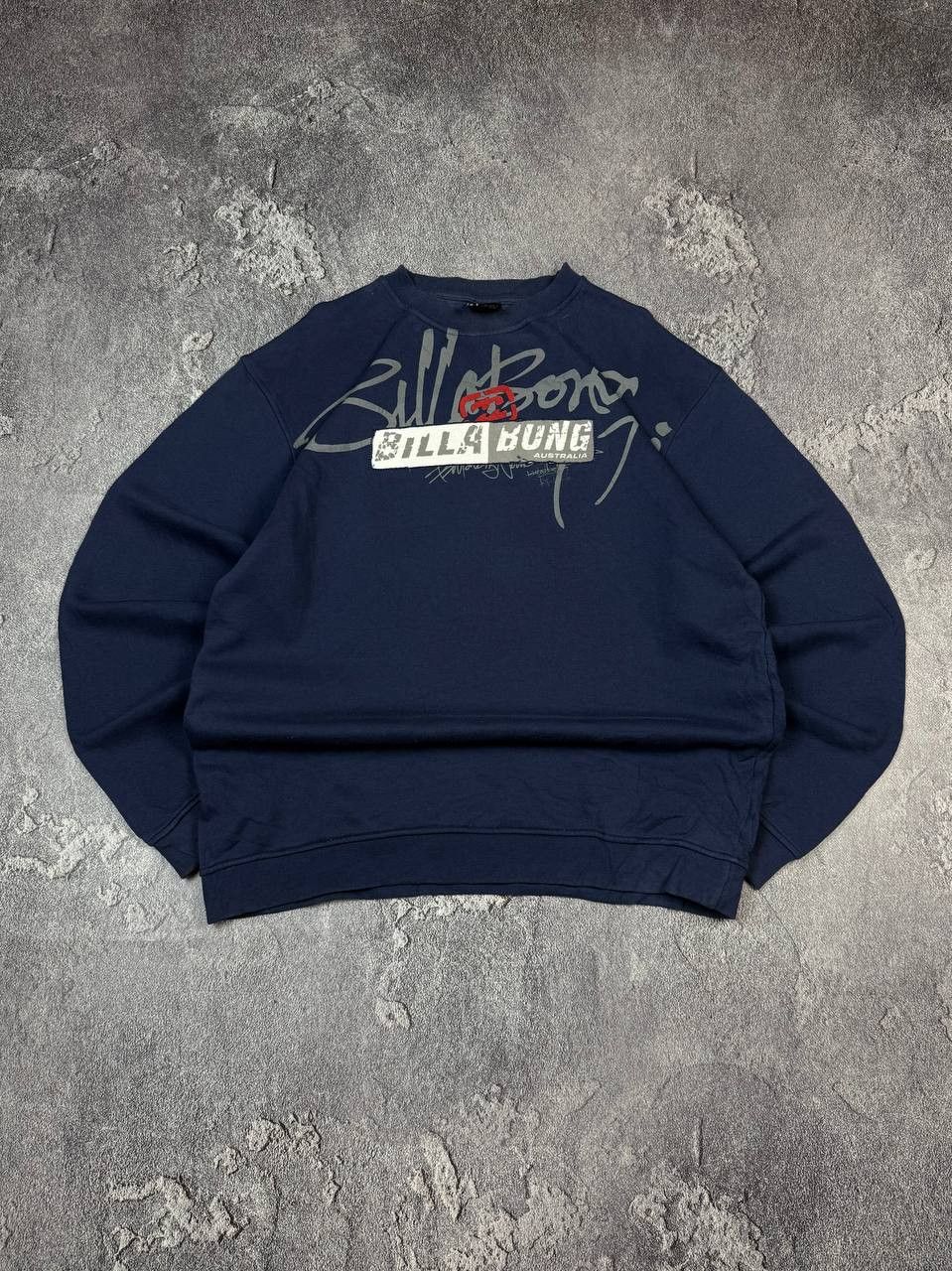 Billabong VTG 2000s Billabong Graphic Print Navy Sweatshirt Y2K Surf Size US L / EU 52-54 / 3 - 1 Thumbnail