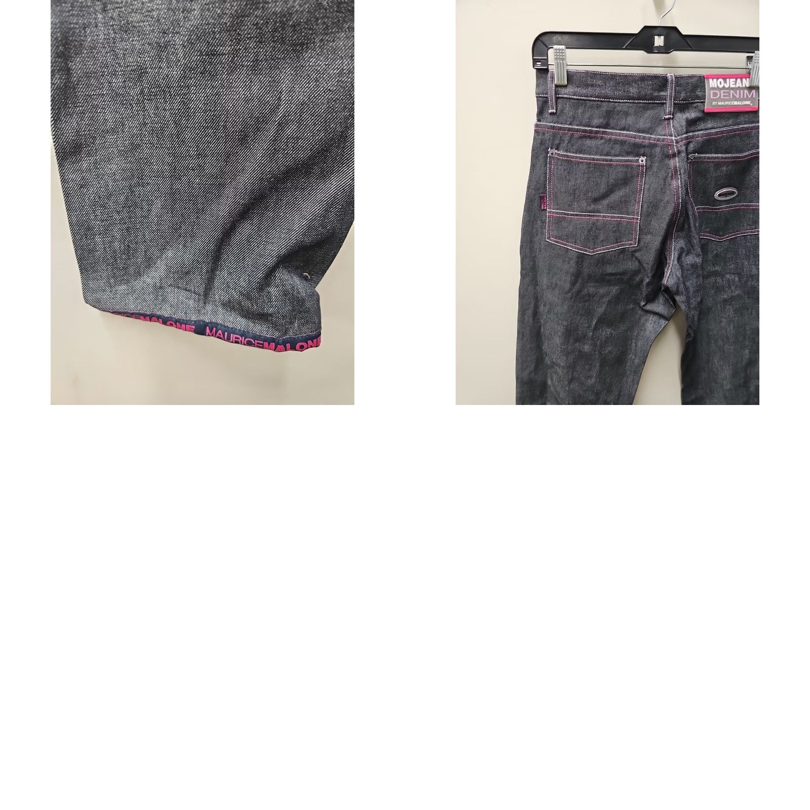 Vintage VINTAGE MoJeans Denim Hip Hop Womens Jeans 8 Black Pink Deadstock 30x33.5 Womens Size 30" / US 8 / IT 44 - 9 Thumbnail