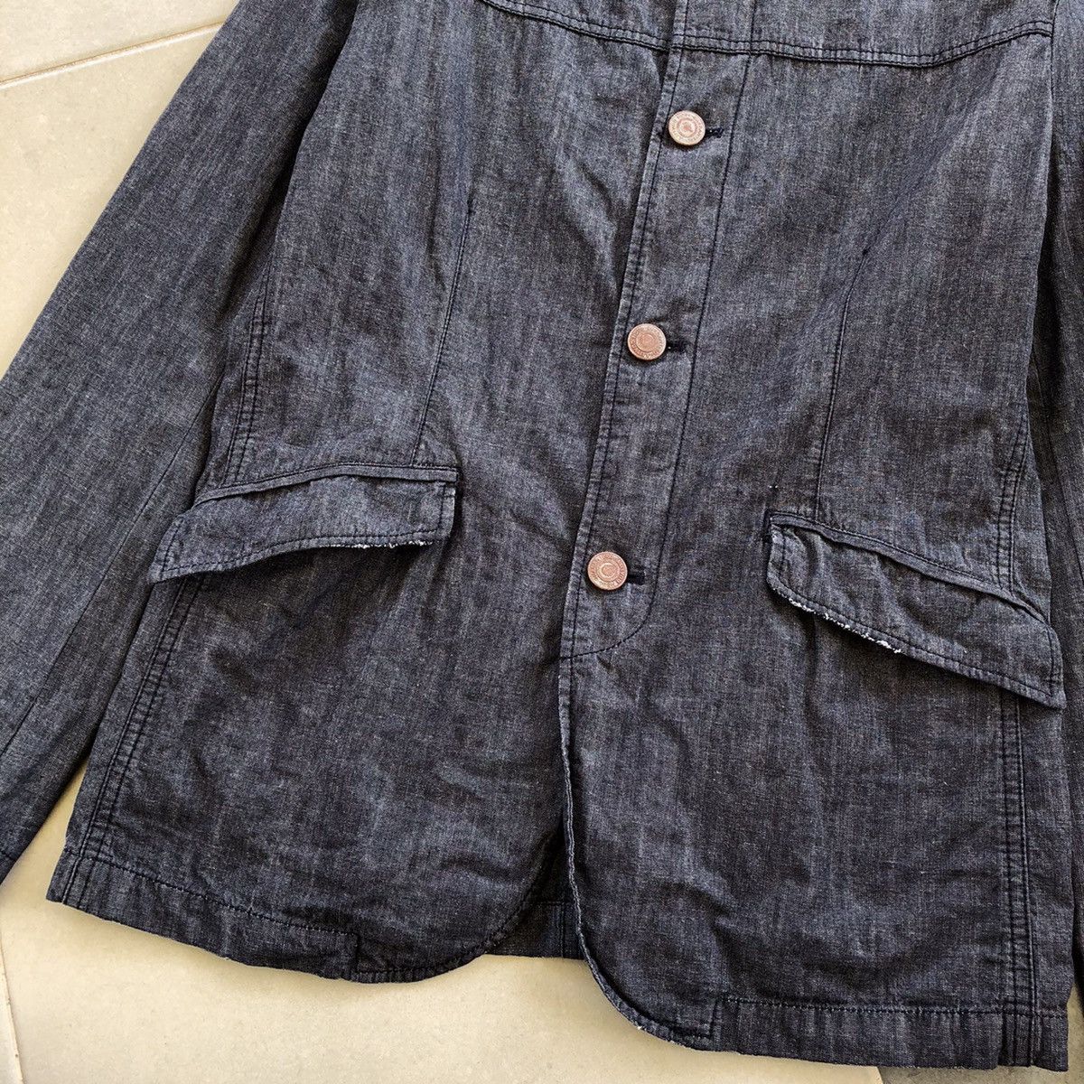 Japanese Brand 291295 HOMME Black Denim Button Jacket Size M / US 6-8 / IT 42-44 - 6 Thumbnail