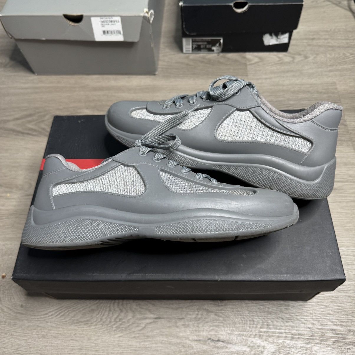 Prada Prada America’s Cup Sneaker Soft Rubber Steel Grey Size US 8 / EU 41 - 2 Thumbnail