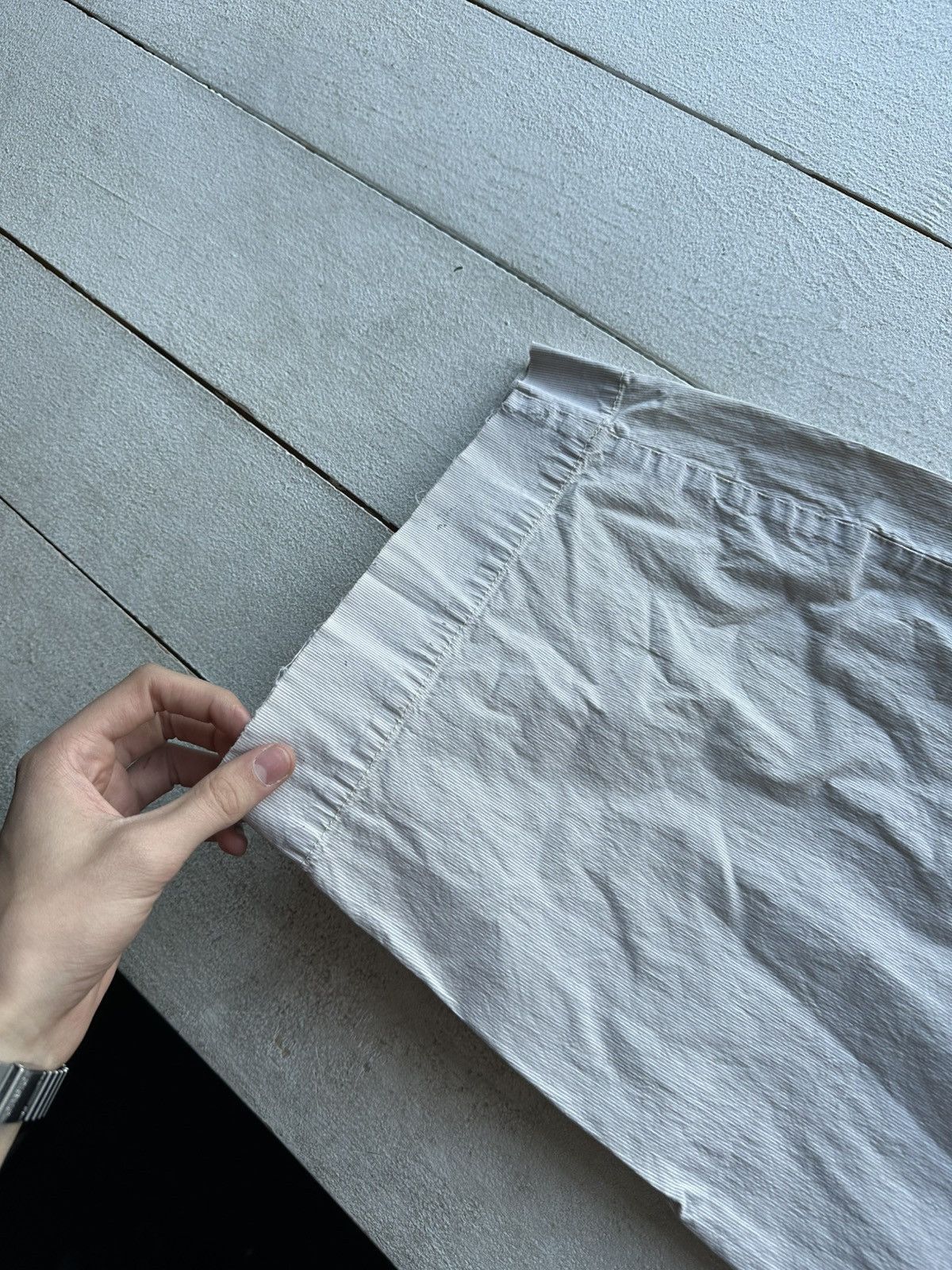 OSKA 🚨OSKA ULTRA BAGGY WOMEN PANTS RARE BEIGE STRIPED Size 26" / US 2 / IT 38 - 12 Thumbnail