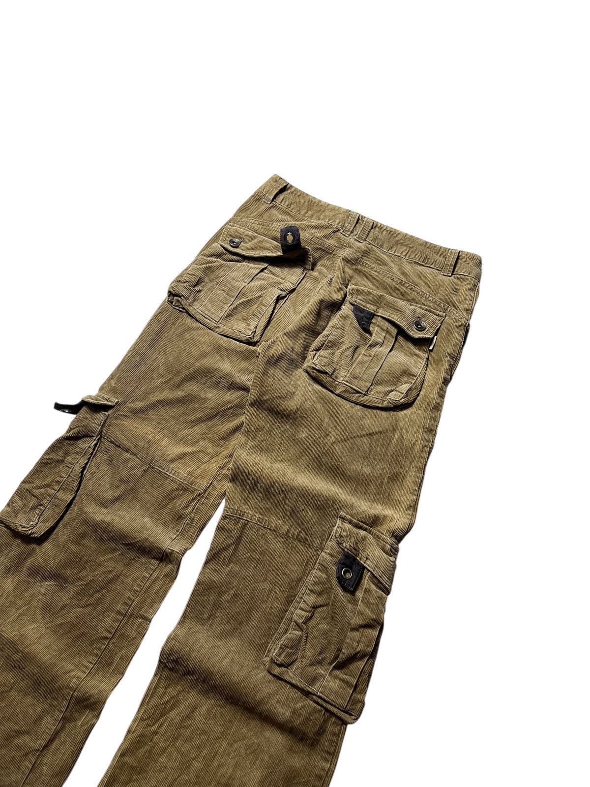 Japanese Brand Crazy Japanese Flared Cargo Tactical Multi Corduroy Pants Size US 30 / EU 46 - 9 Thumbnail