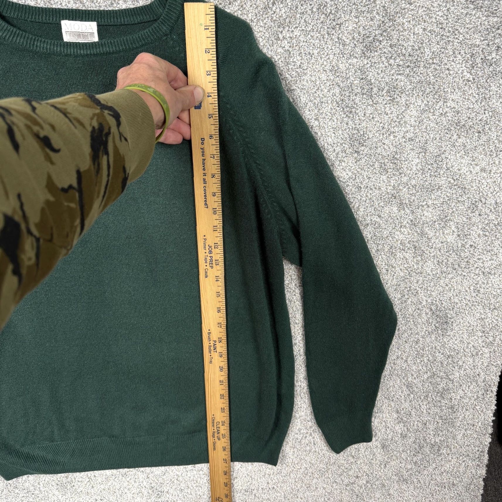 Vintage VINTAGE Moda International Sweater Womens M Green Raglan Knit Crewneck 90s Minimalist Facade Size M / US 6-8 / IT 42-44 - 2 Thumbnail