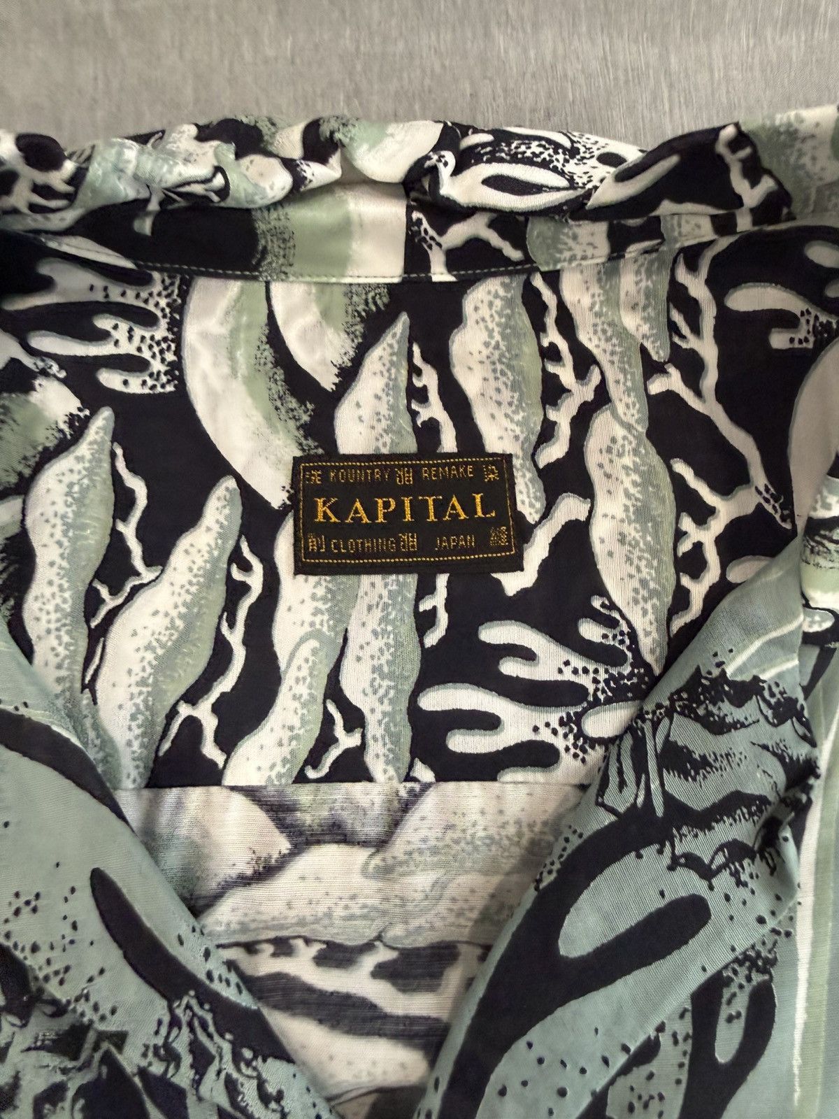 Kapital Kapital Camp Collar Printed Cupro and Silk-Blend Shirt Size US L / EU 52-54 / 3 - 3 Thumbnail