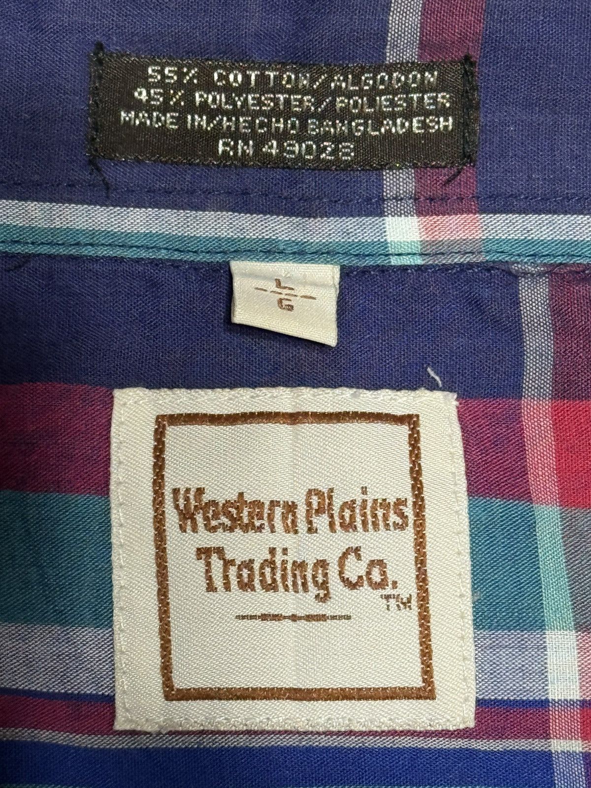 Vintage Vintage Western Plains Trading Pearl Snap Short Sleeve Shirt Size US L / EU 52-54 / 3 - 2 Thumbnail