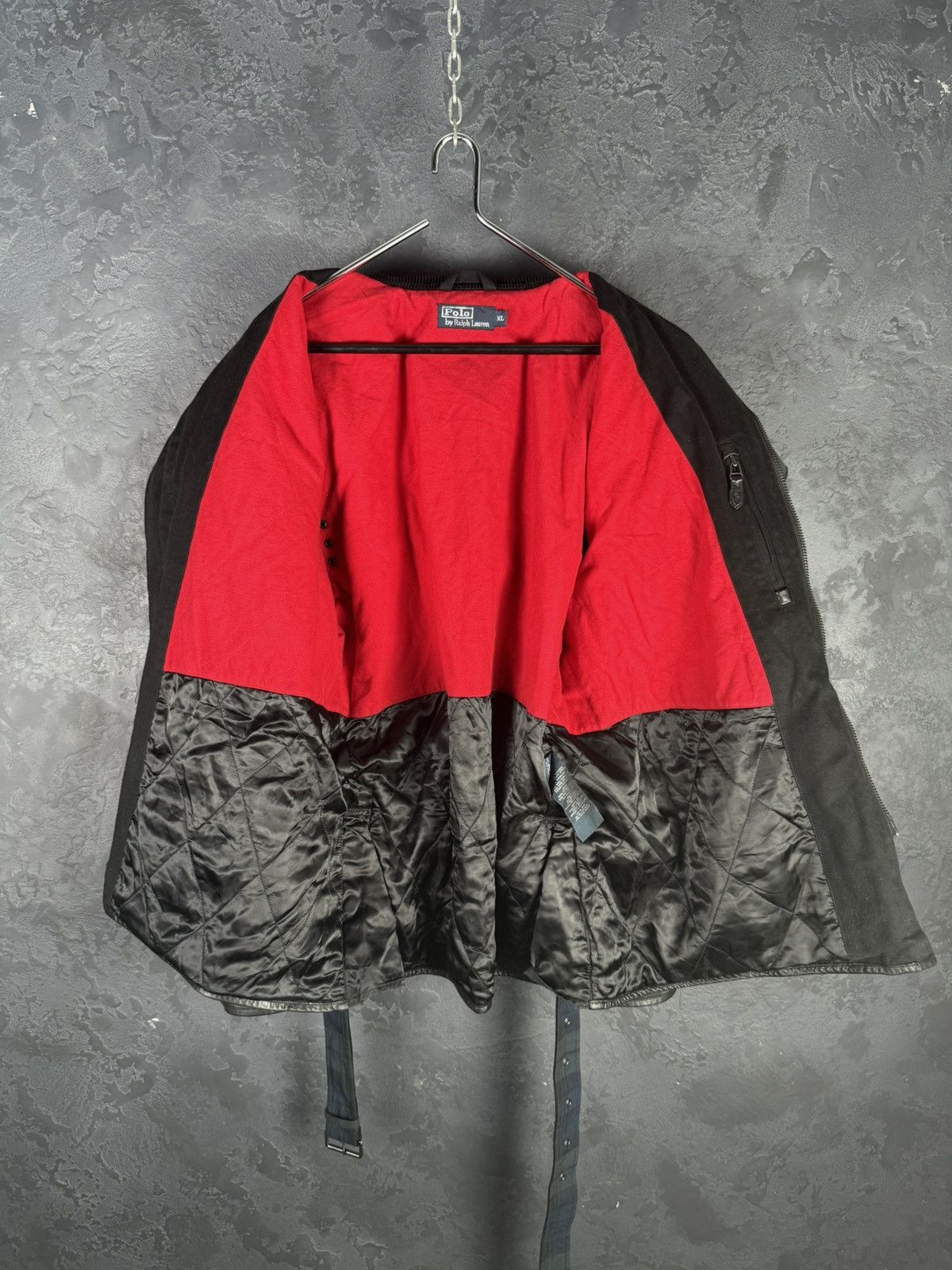 Polo Ralph Lauren Vintage Polo Ralph Lauren Mens Waxed Belted Motorcycl Jacket Size US XL / EU 56 / 4 - 17 Thumbnail