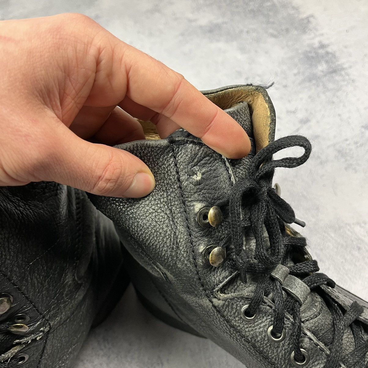 Diesel Vintage Diesel Avant Garde leather distressed boots 90’s Size US 11.5 / EU 44-45 - 9 Thumbnail