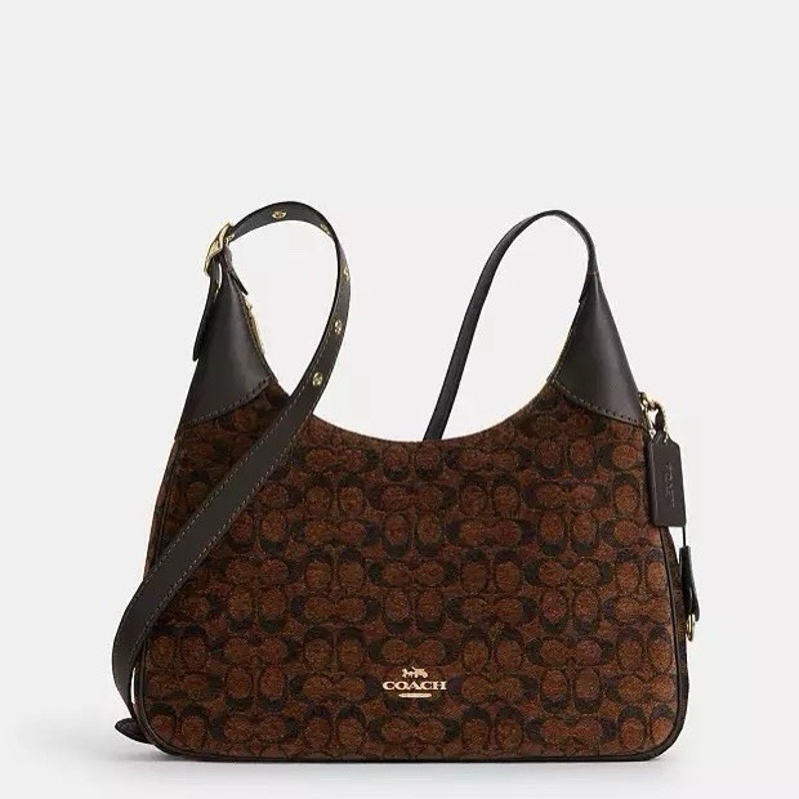 Coach NWT Coach CCE49 Ella Shoulder Bag Signature Chenille Truffle Size ONE SIZE - 10 Thumbnail
