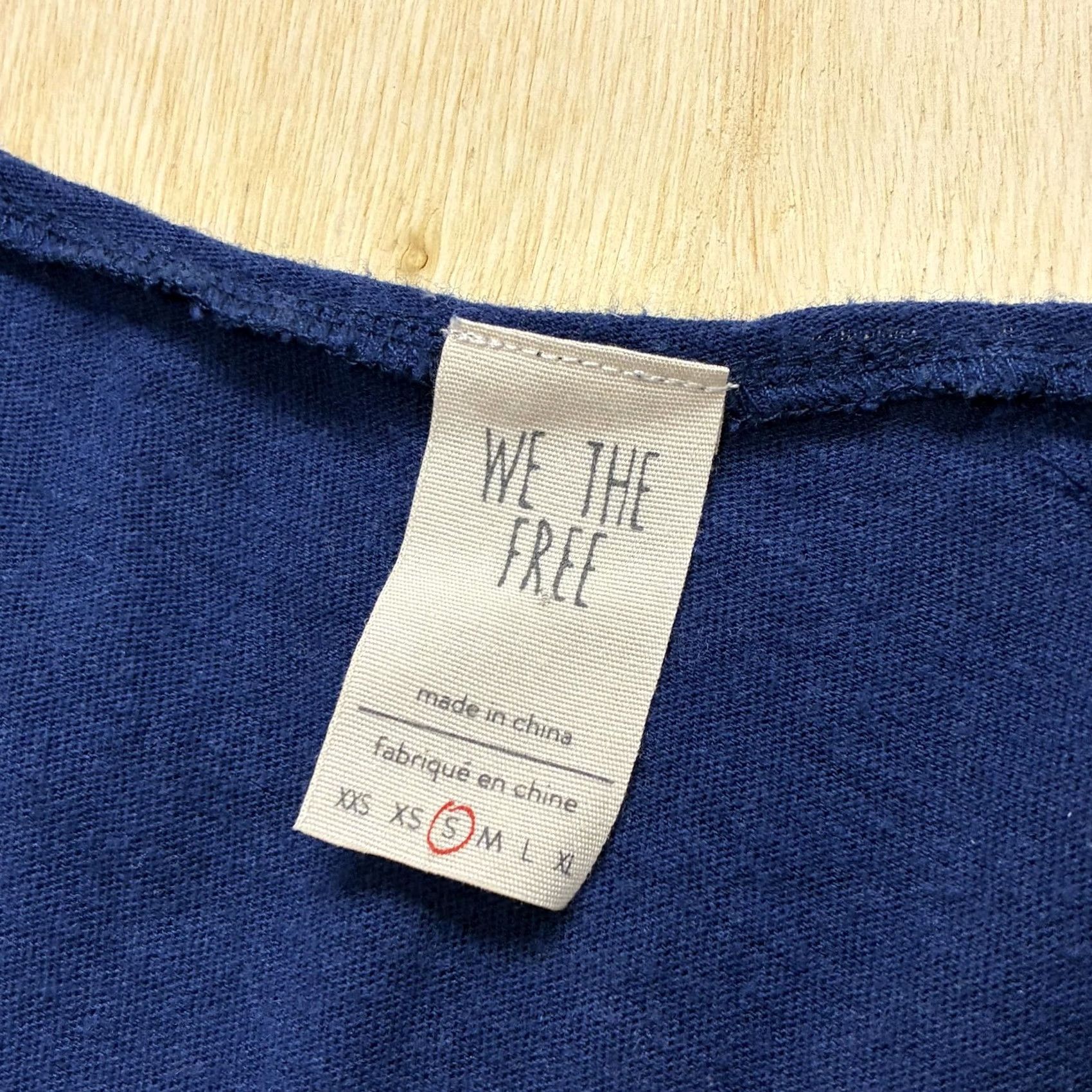 Vintage We The Free Tank Top Womens Small Blue High Low Raw Hem Tunic Layered Boho Size S / US 4 / IT 40 - 2 Thumbnail