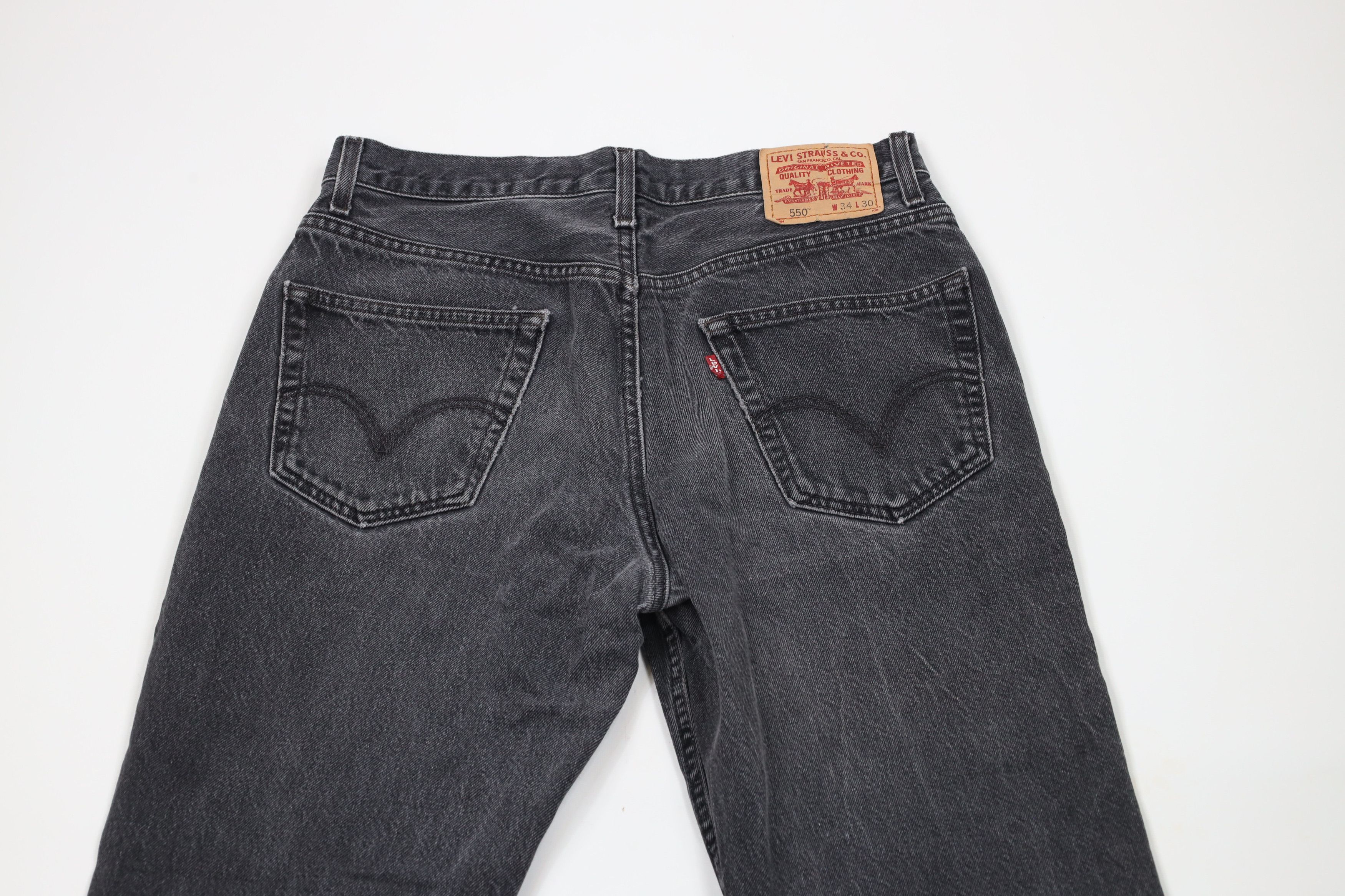 Levi's × Vintage Vintage Y2K 2005 Levis 550 Fit Denim Jeans Black Cotton Size 32 - 11 Thumbnail