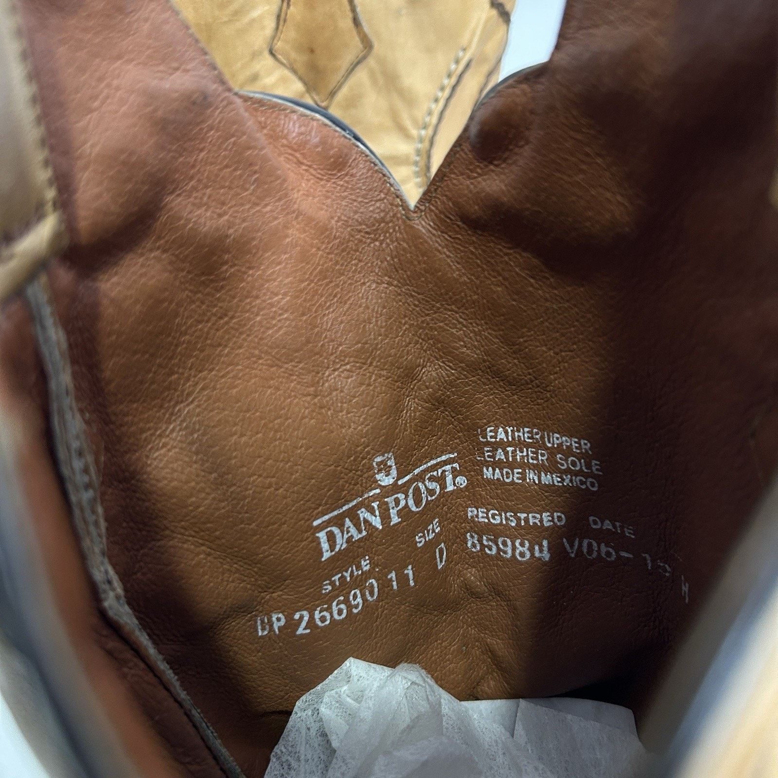 Dan Post Vintage Dan Post Palamino Albany Boots “Cream” Men’s 11D Size US 11 / EU 44 - 10 Thumbnail