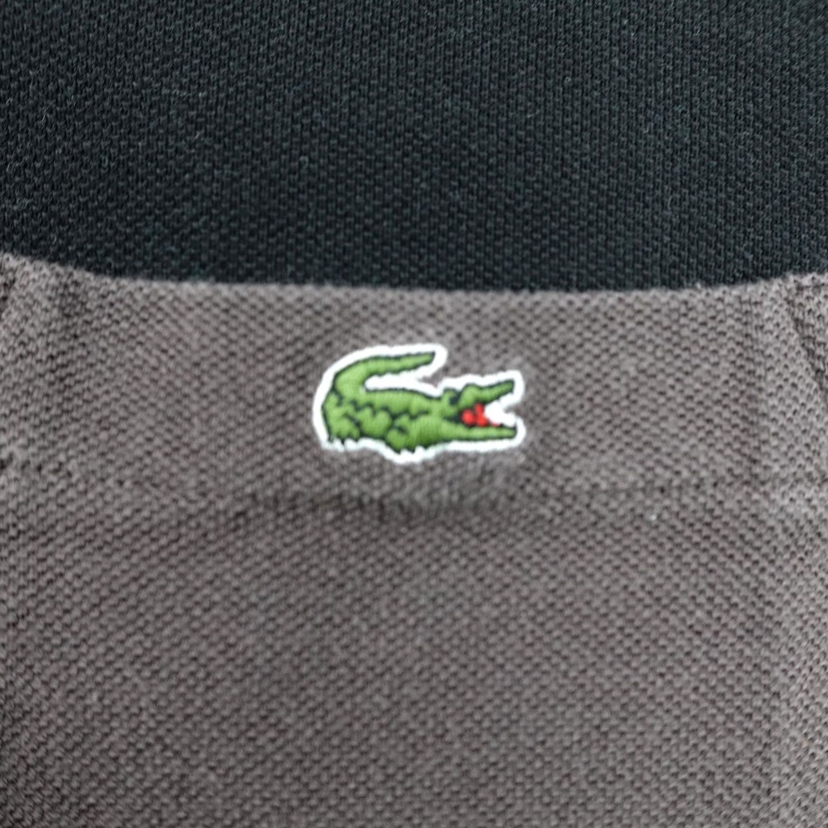 Lacoste Lacoste Polo Shirt Mens XL Black Gray Colorblock Long Sleeve Croc Logo Size US XL / EU 56 / 4 - 3 Thumbnail