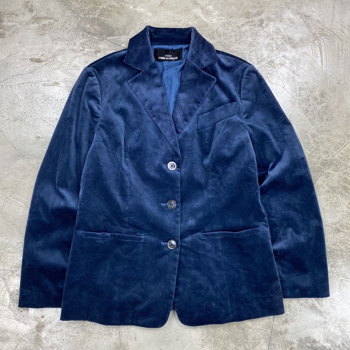 Blue Velour Blazer