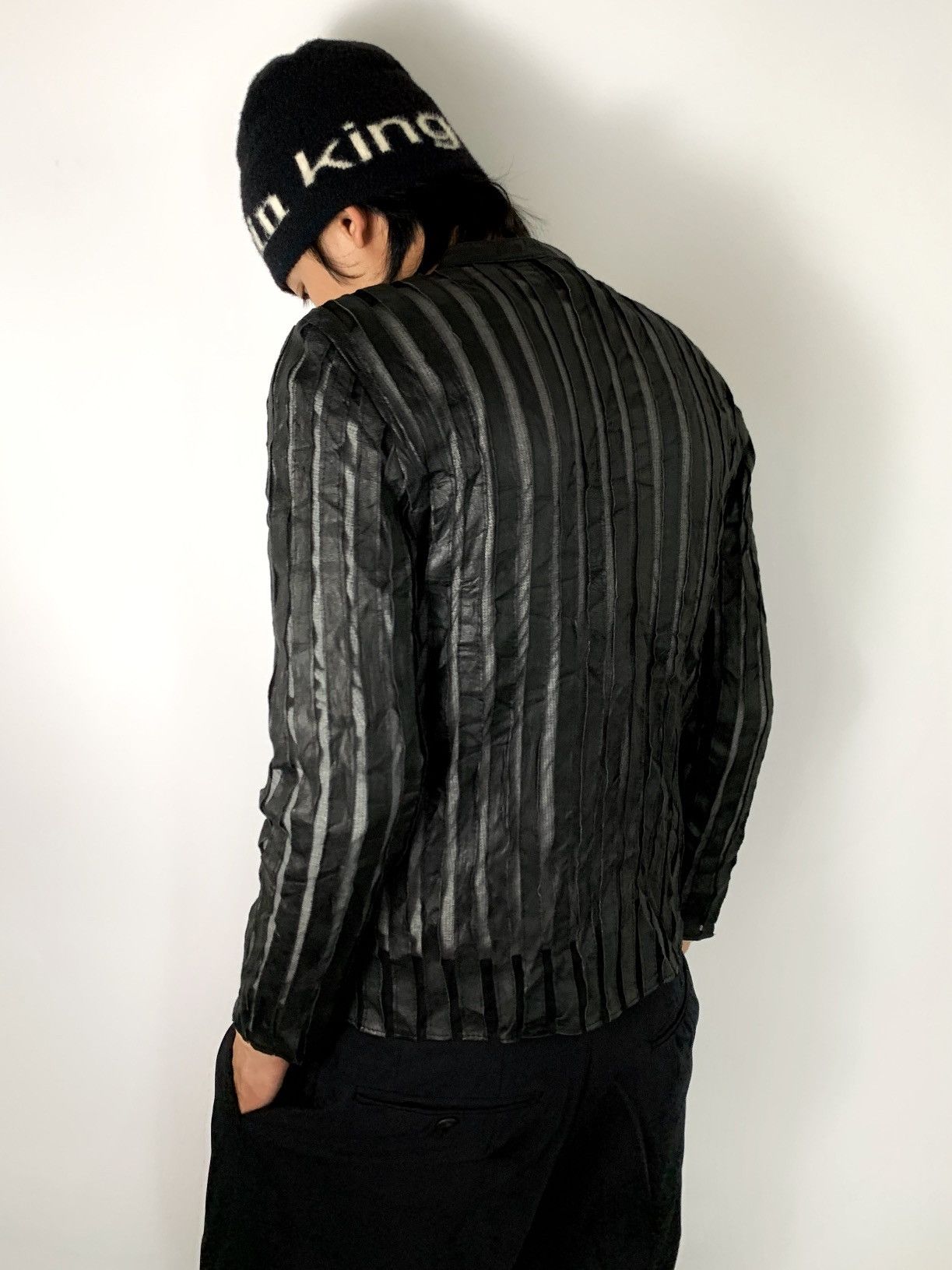 Le Grande Bleu (L.G.B.) 80/90s leather hybrid fishnet jackets Size S / US 4 / IT 40 - 2 Thumbnail
