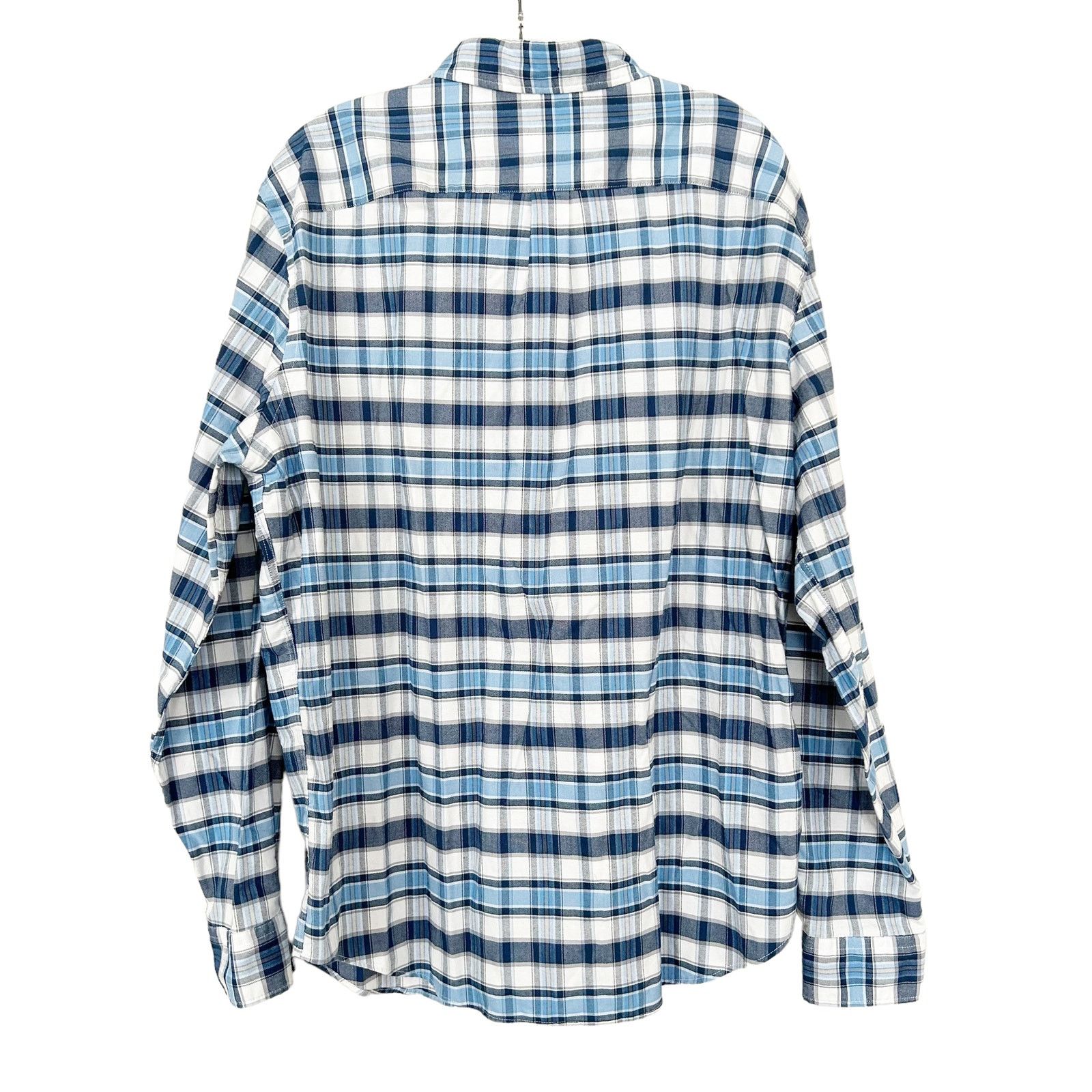 American Eagle Outfitters American Eagle Blue White Plaid Long Sleeve Button Down XL Size US XL / EU 56 / 4 - 5 Thumbnail