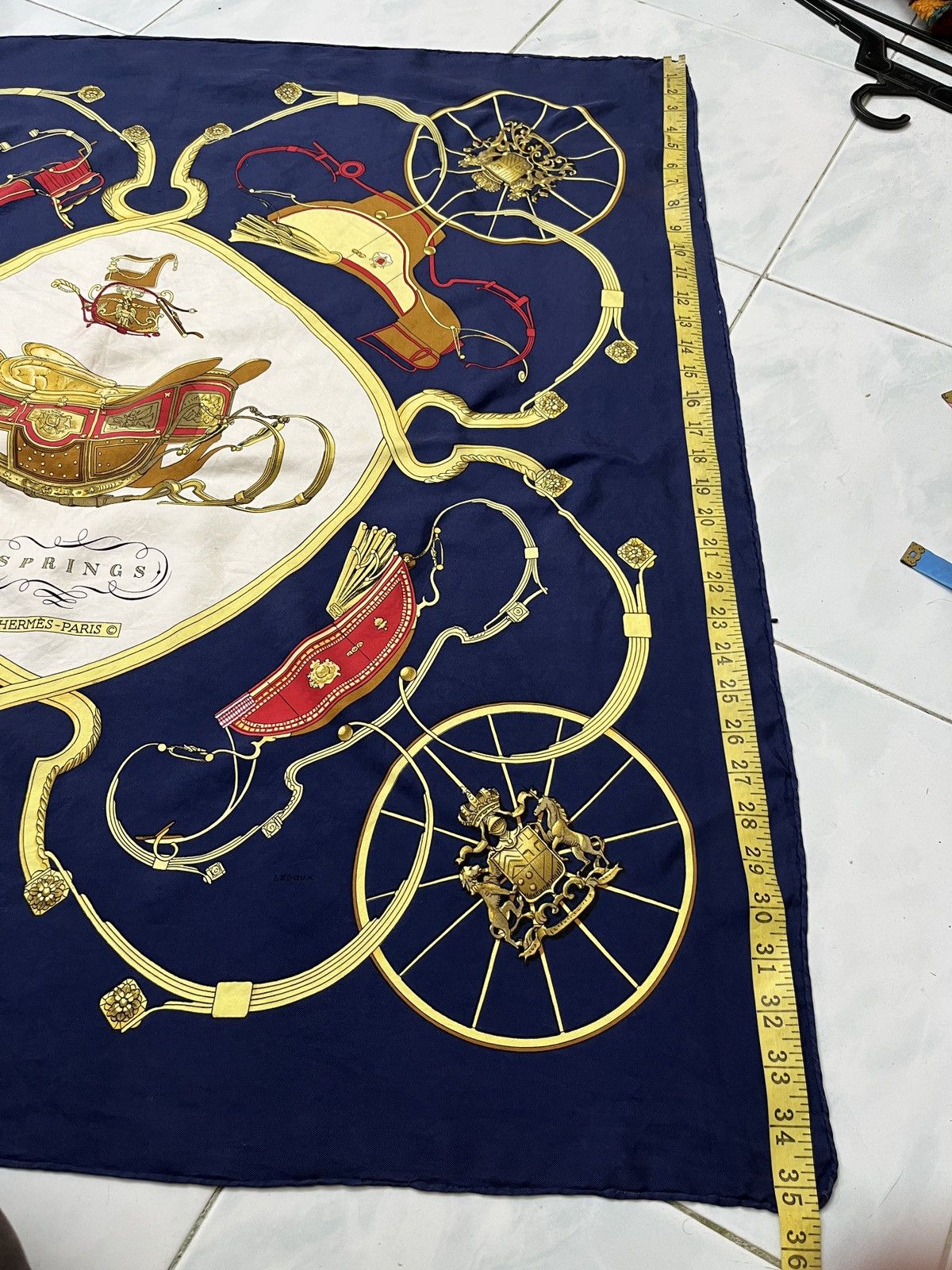 Hermes 🔥🔥🔥AUTHENTIC VINTAGE HERMES SPRINGS SILK SCARF Size ONE SIZE - 22 Thumbnail