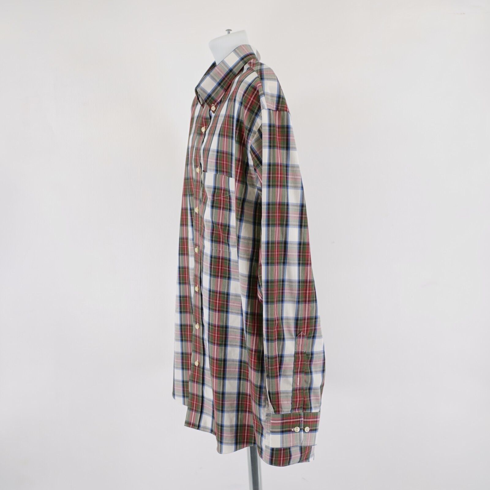 Jos. A. Bank DAMAGED Jos A Bank Traveler's XL Green Red Blue Plaid Button Size US XL / EU 56 / 4 - 5 Thumbnail