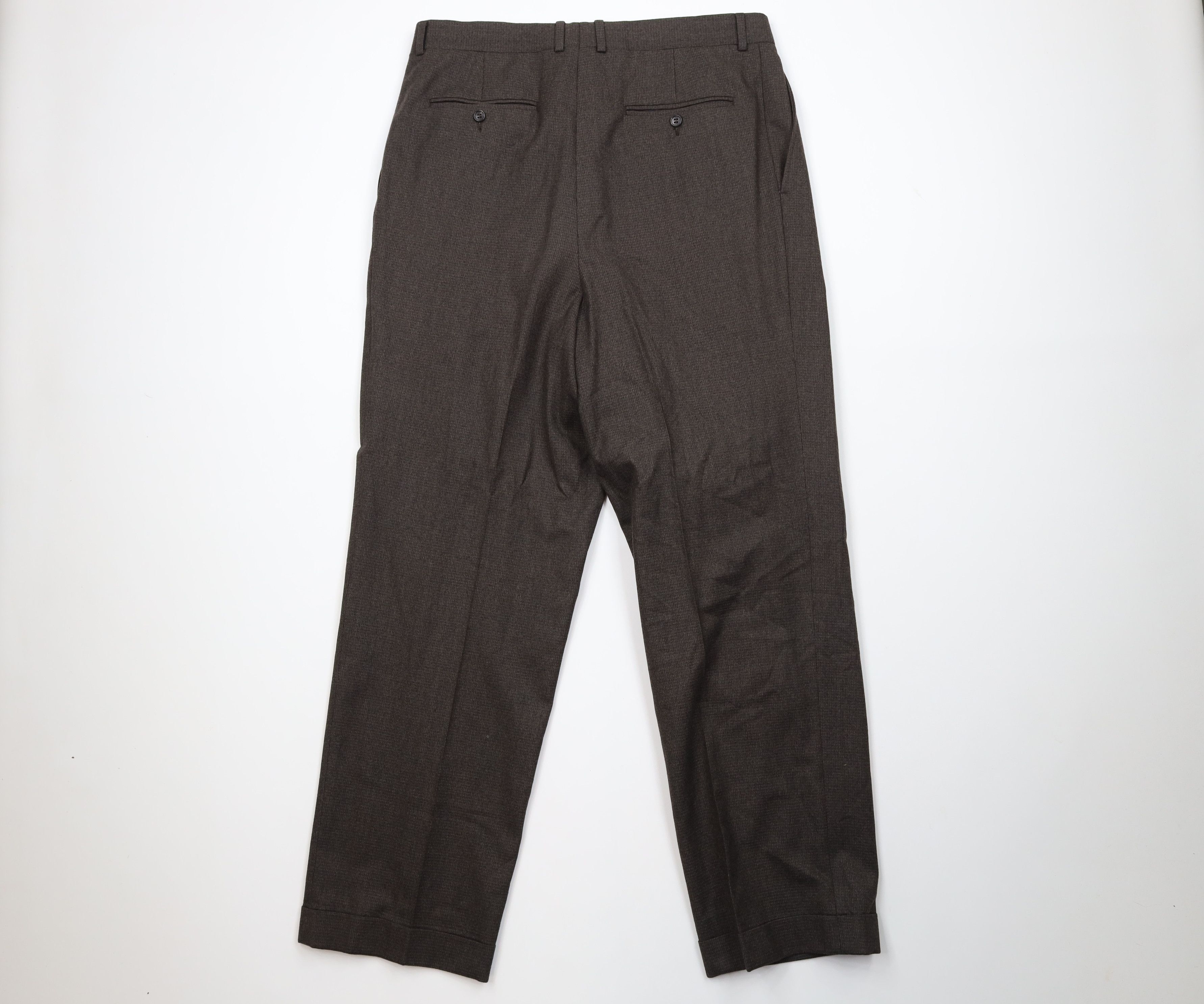 Vintage Vintage 90s Streetwear Cuffed Wide Leg Chino Pants Brown Size US 34 / EU 50 - 9 Thumbnail