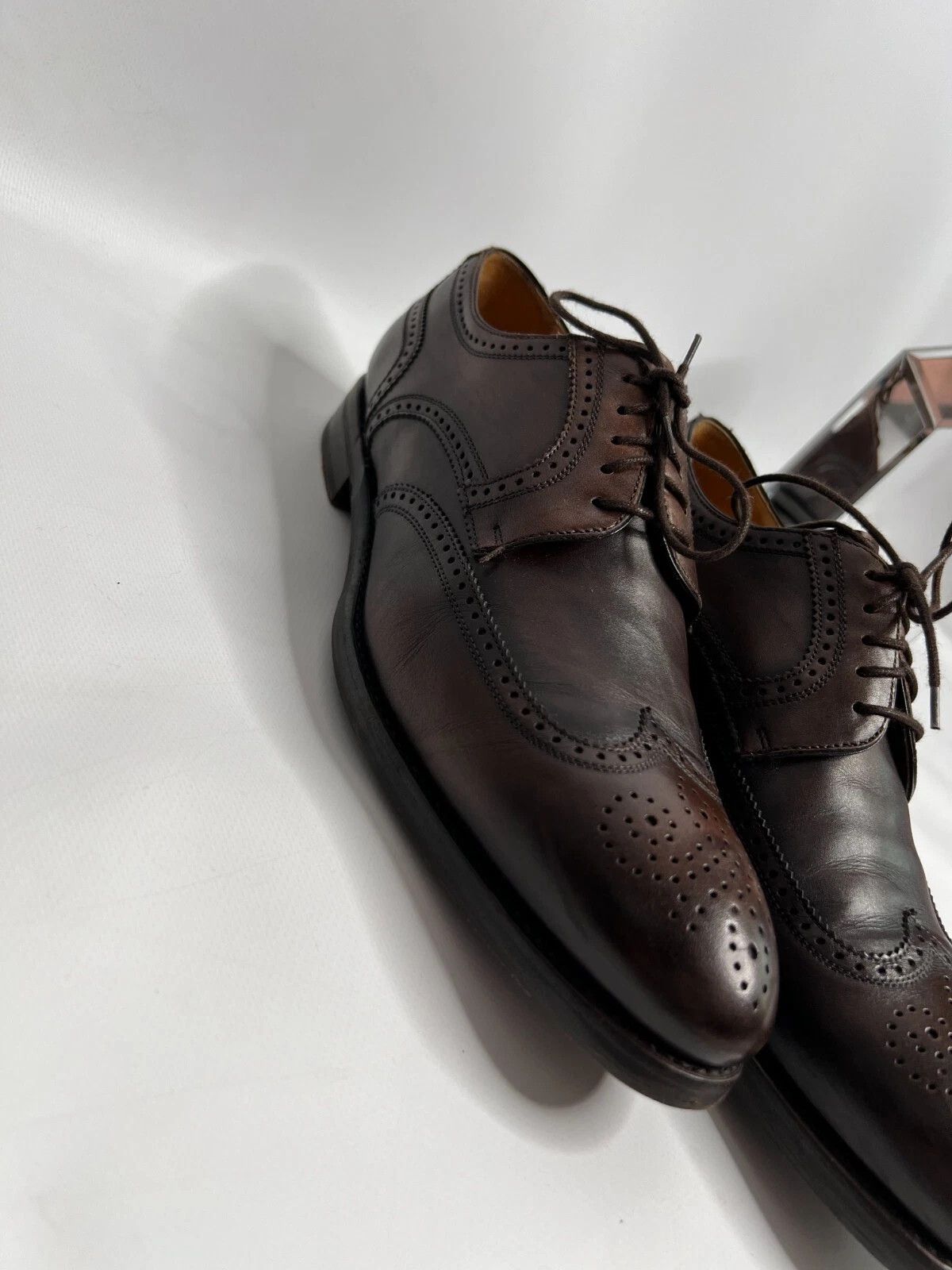 Berwick 1707 Berwick 1707 Chocolate Brown Leather Brogues Shoes 11 US Size US 11 / EU 44 - 6 Thumbnail