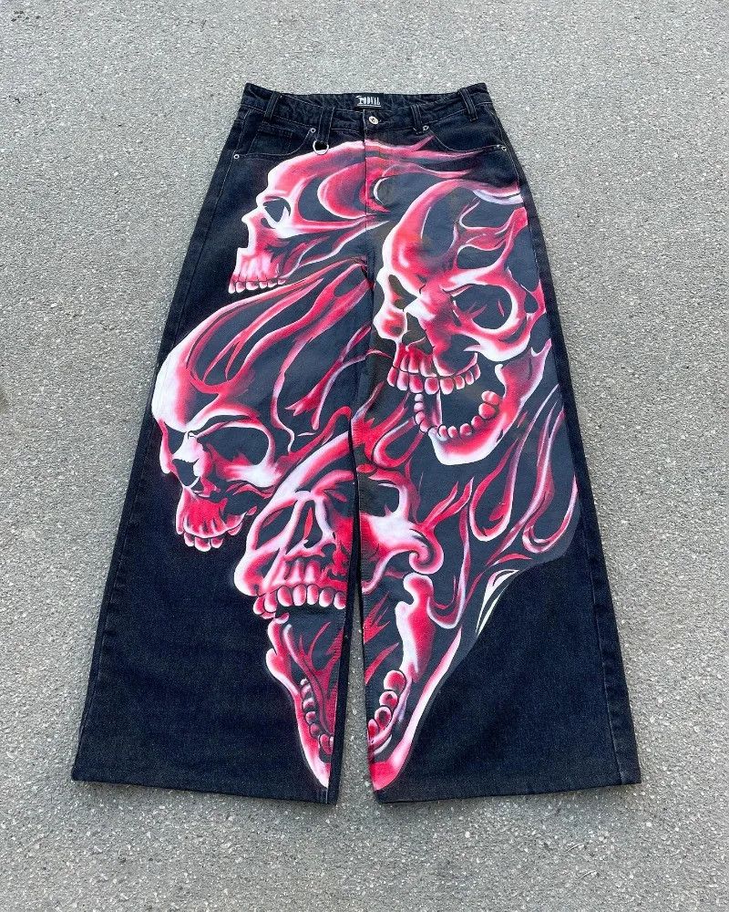 Jean × Vintage Y2k Style Hip Hop Streetwear Anime Size US 32 / EU 48 - 2 Thumbnail