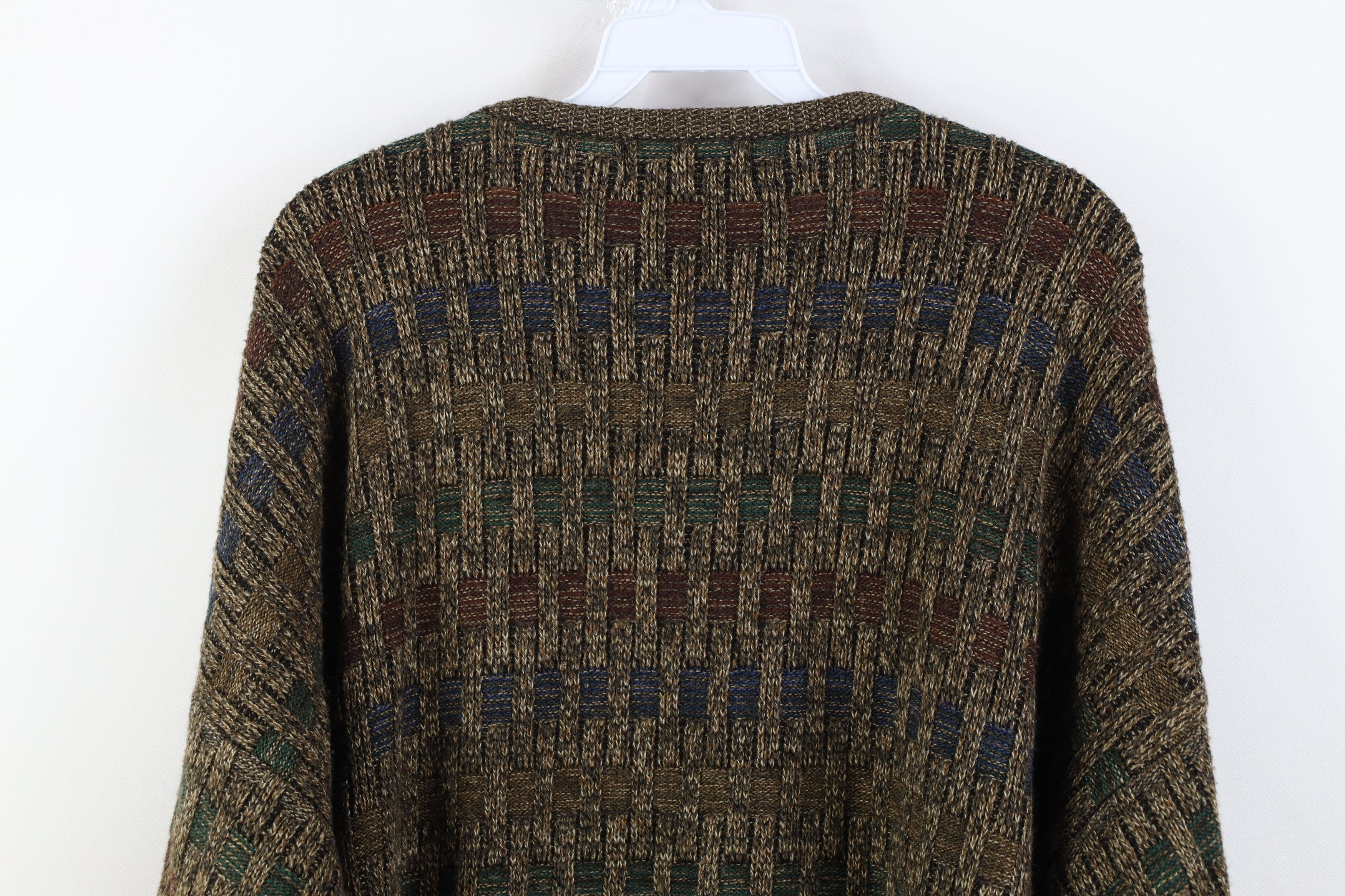 Vintage Vintage 90s Coogi Style Striped Knit Sweater Earth Tone Size US XL / EU 56 / 4 - 9 Thumbnail