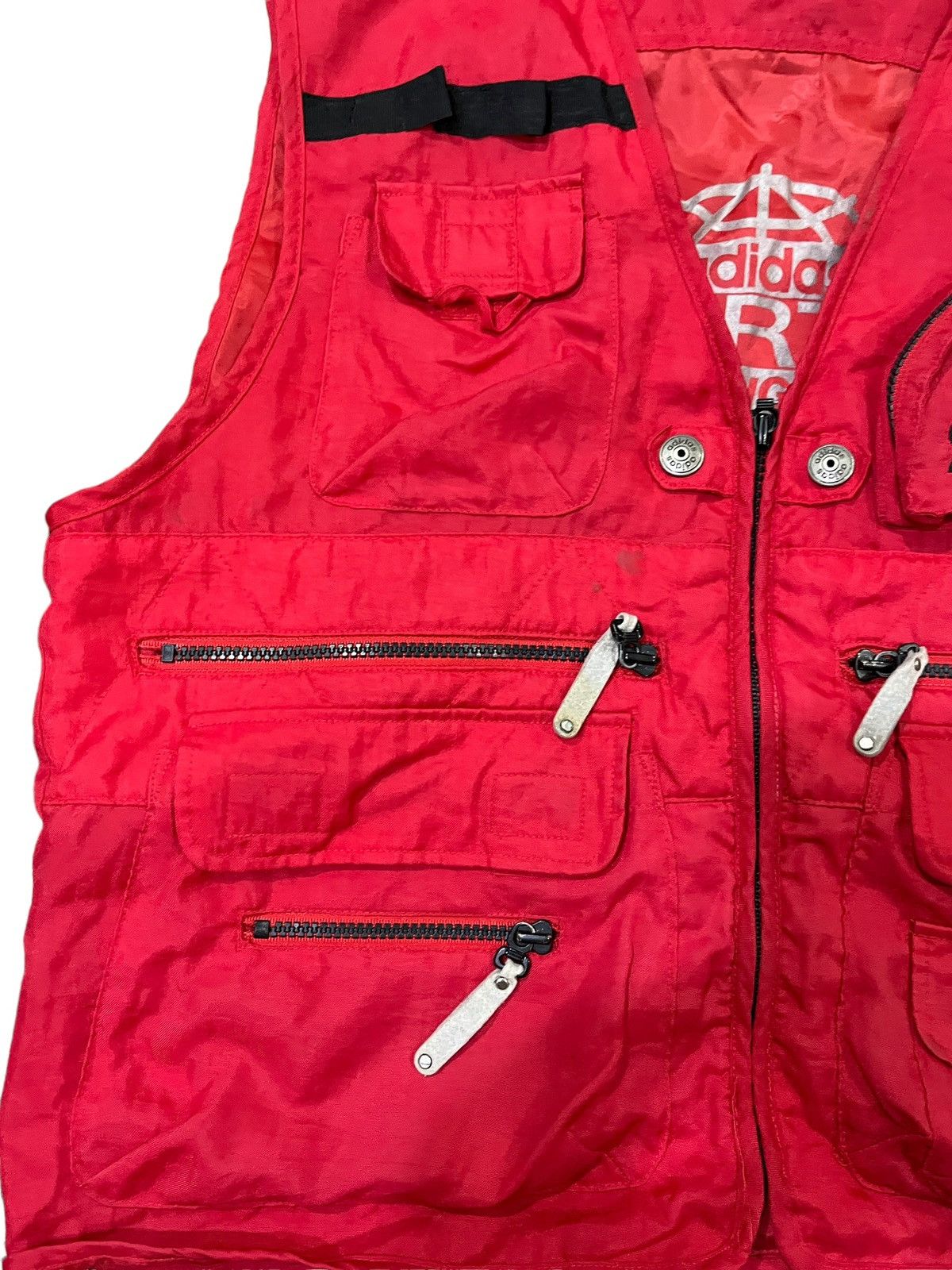 Adidas × Vintage 90s Adidas adventure multi pocket outdoor nylon vest Size US L / EU 52-54 / 3 - 6 Thumbnail