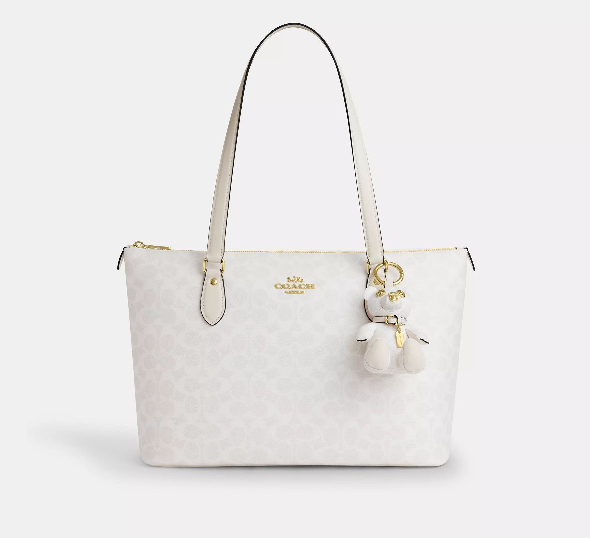 Coach Collectible Bear Bag Charm In Signature Canvas CZ195 Size ONE SIZE - 4 Thumbnail
