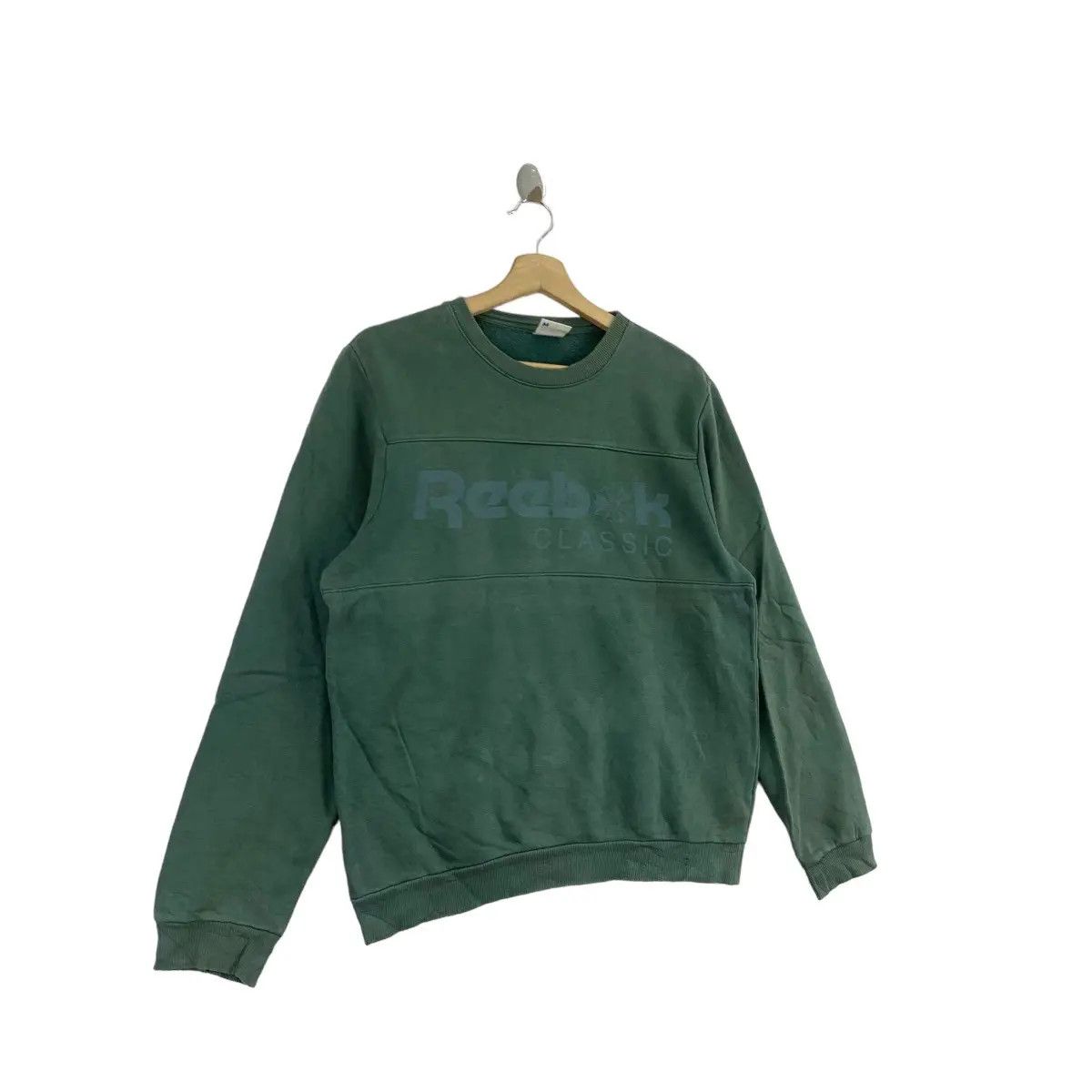 Reebok Vtg REEBOK UK CLASSIC Logo Natural Faded Green Sweatshirt Size M / US 6-8 / IT 42-44 - 5 Thumbnail