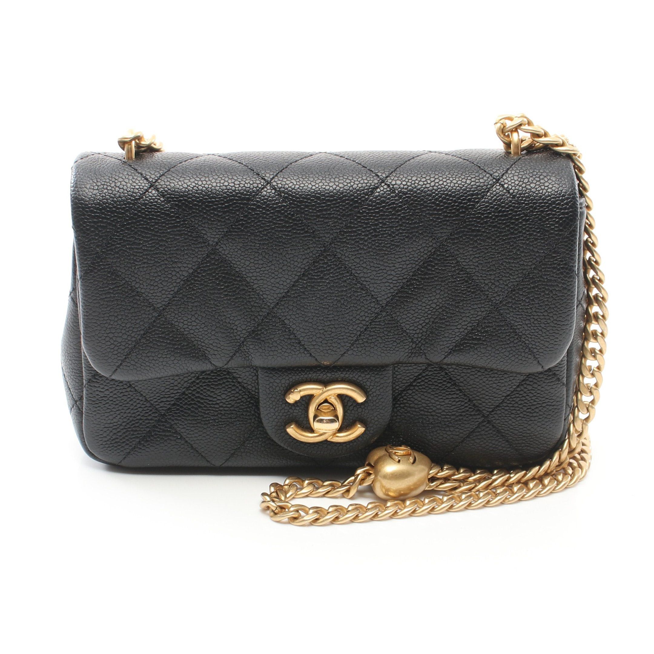 Chanel Chanel Matelasse Chain Shoulder Bag Caviar Skin Black Gold Hardware Size ONE SIZE - 1 Thumbnail