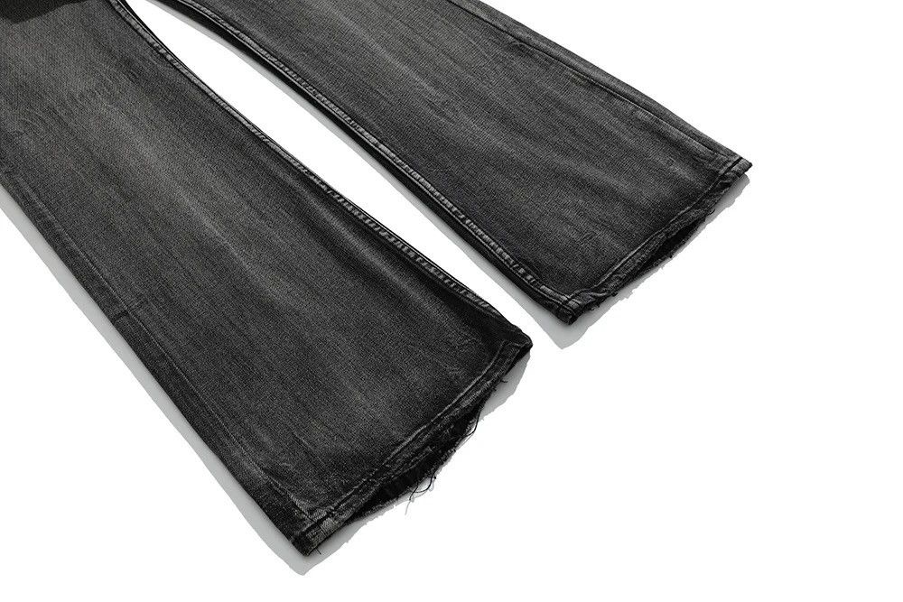 Jean × Vintage Black Washed Damage Baggy jeans y2k 90’s retro style Size US 32 / EU 48 - 6 Thumbnail