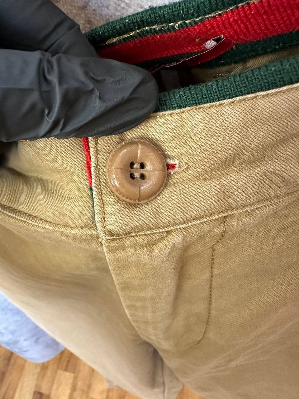 Japanese Brand Kosmo Lupo Beige Chino Pants Stripe Detail Cult Wear Size US 32 / EU 48 - 12 Thumbnail