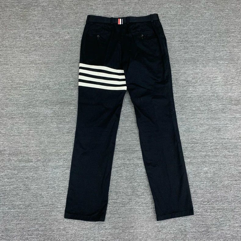 Thom Browne Thom Browne Size 1 Four-striped dark blue trousers 2506-Ne Size US 29 - 2 Thumbnail