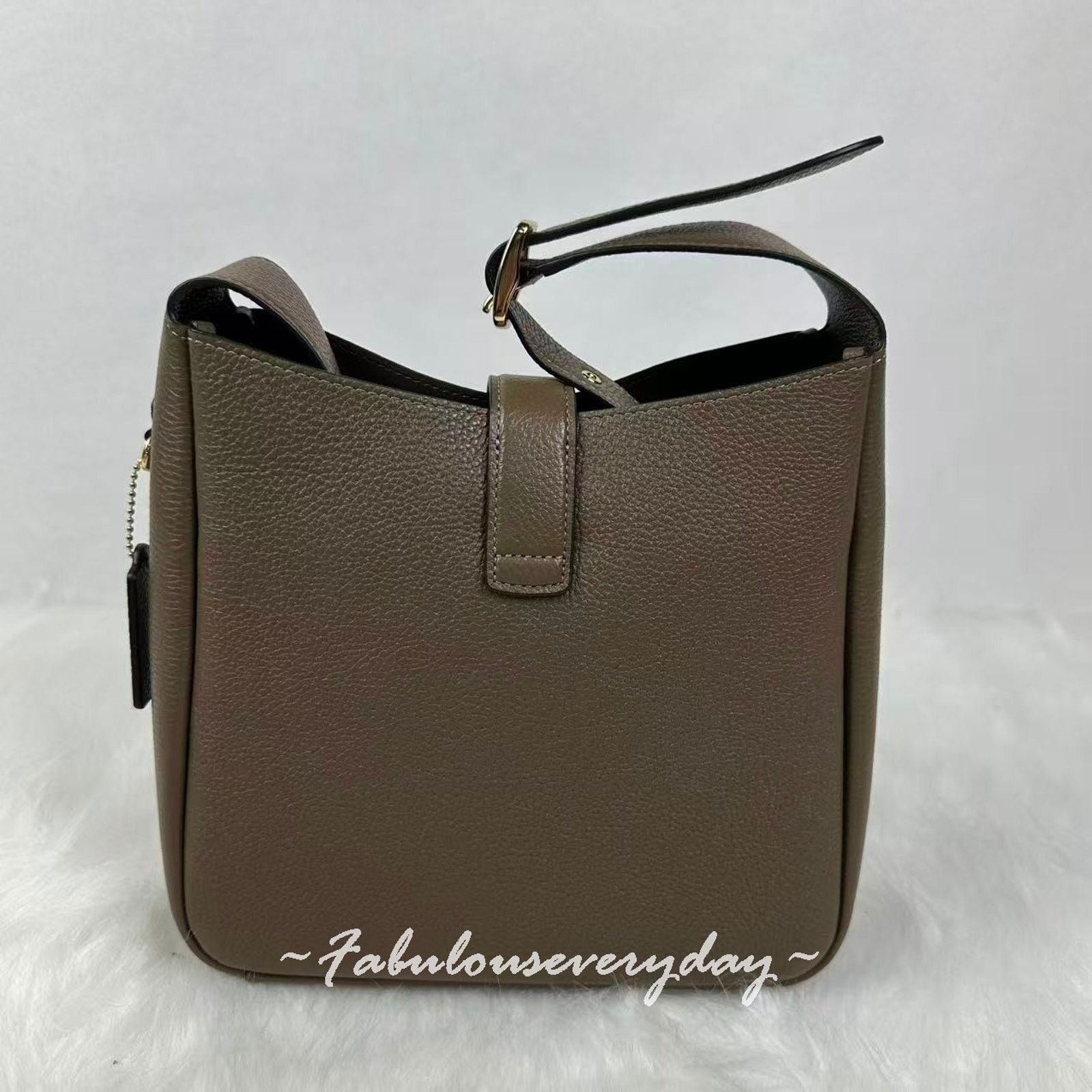 Coach Coach Hadley Convertible Crossbody Bag Leather/Dark Stone Size ONE SIZE - 3 Thumbnail