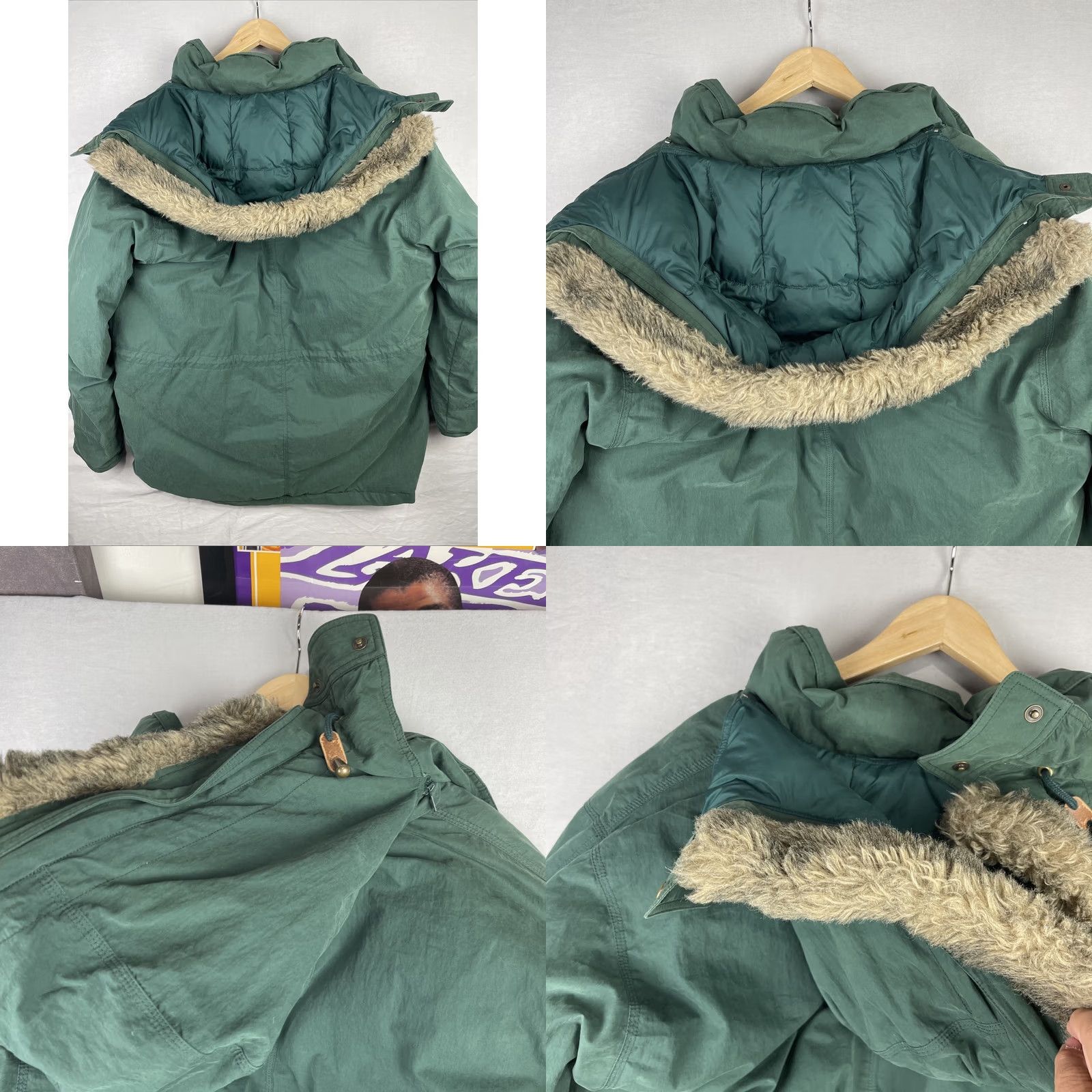 Vintage VINTAGE L.L. Bean Jacket Parka Coat Long Hooded Down Green Mens Large Size US L / EU 52-54 / 3 - 10 Thumbnail