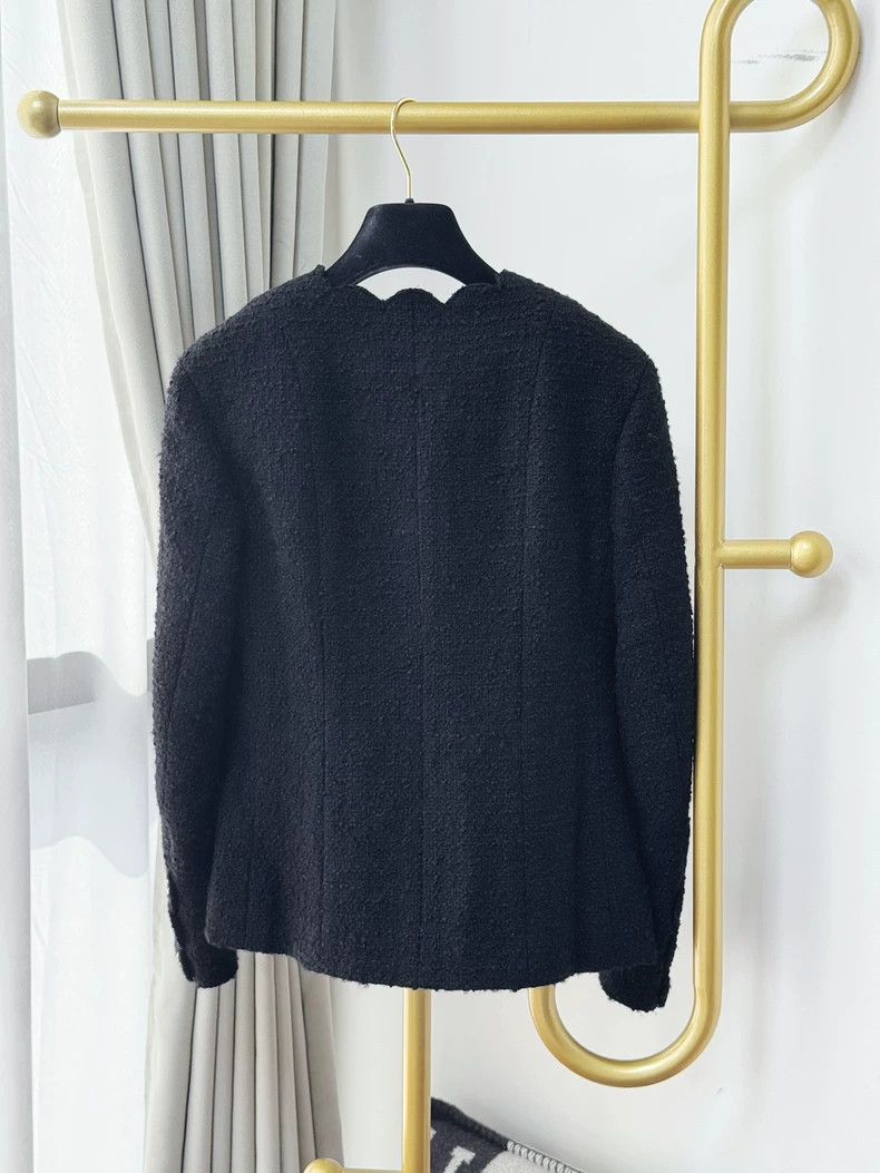 Chanel Chanel 20FW Equestrian Series Black Wave Collar Long Sleev Size XXS / US 00 / IT 34 - 3 Thumbnail
