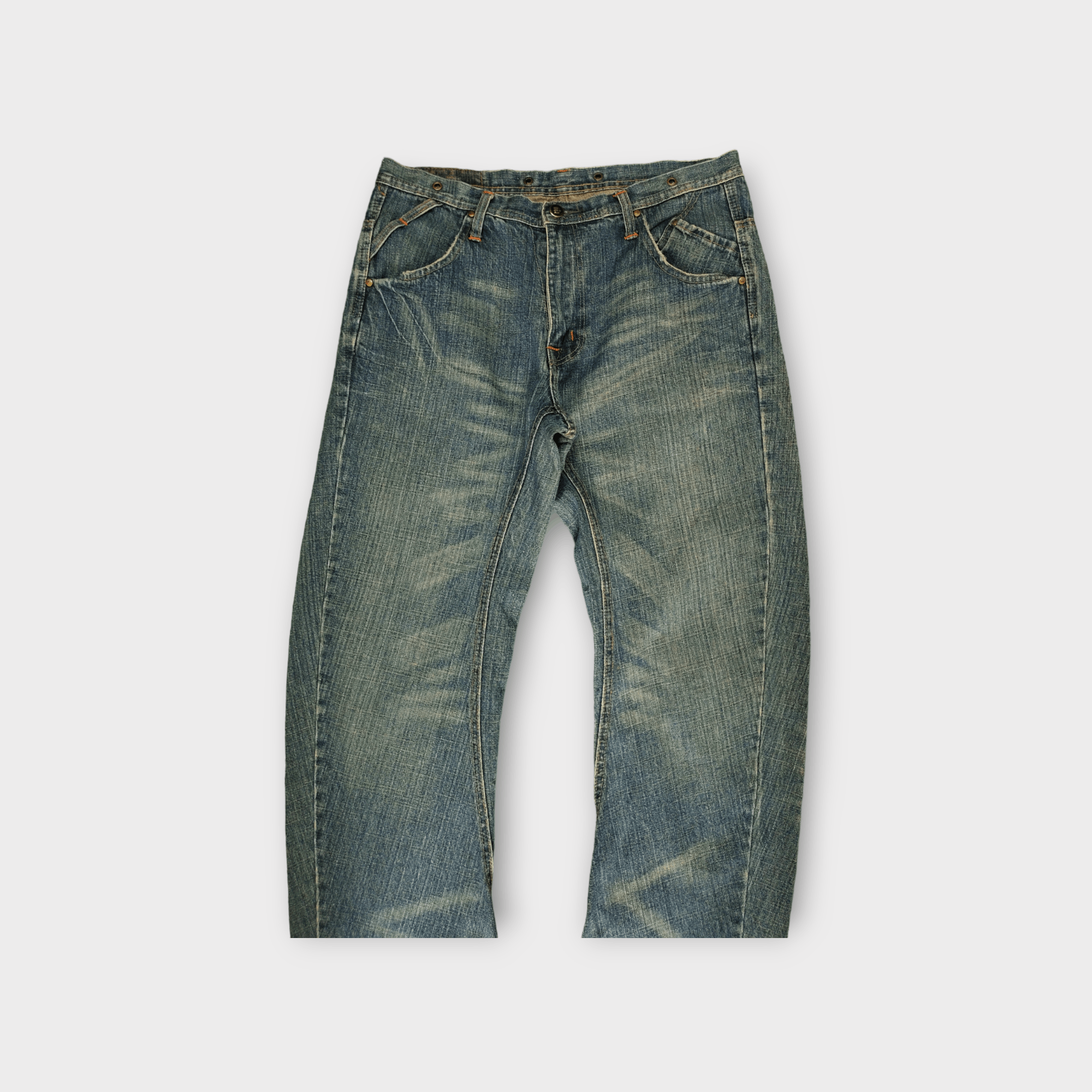Comme des Garcons × Undercover Loose Jeans Edwin E-Function Clawmark Faded Curved Denim Size US 32 / EU 48 - 2 Thumbnail
