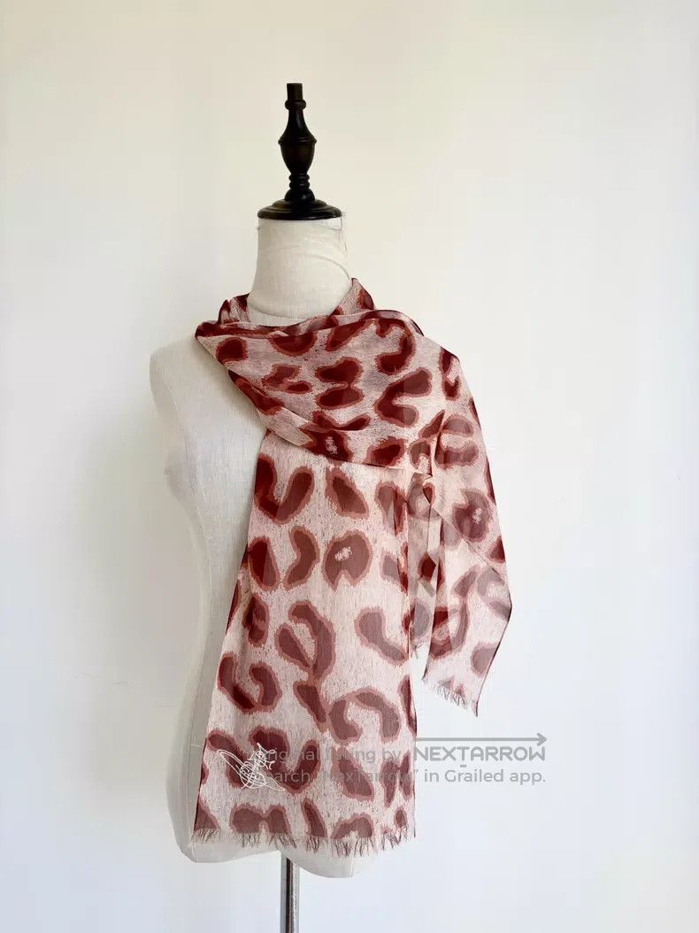 Vivienne Westwood Vivienne Westwood Orange Leopard Print Saturn Embroidered Size ONE SIZE - 2 Thumbnail