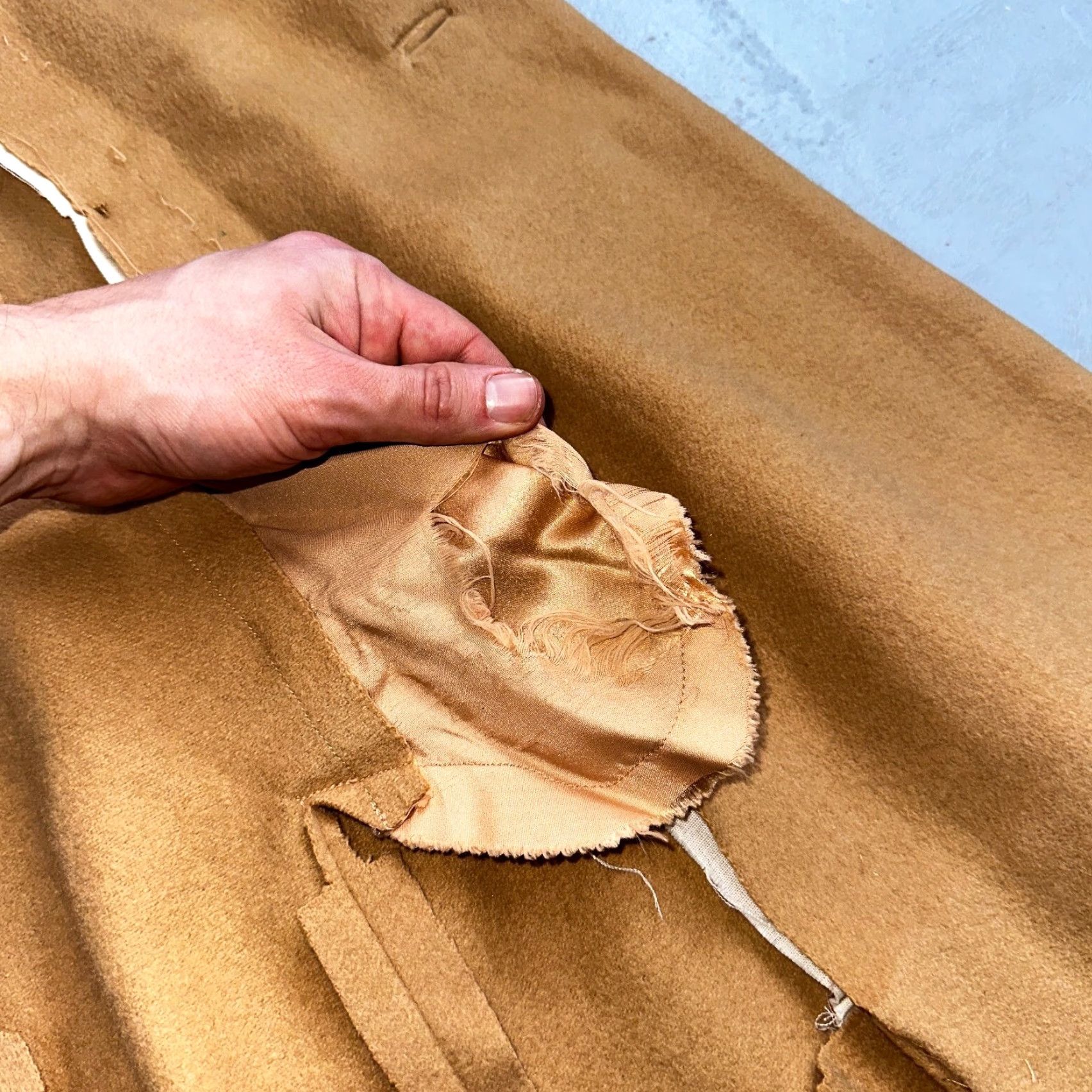 Vintage VINTAGE 1950s Taupe Brown Wool Swing Coat Rockabilly Belted Coat Women’s 50s Brown Wool Swing Coat Size S / US 4 / IT 40 - 5 Thumbnail