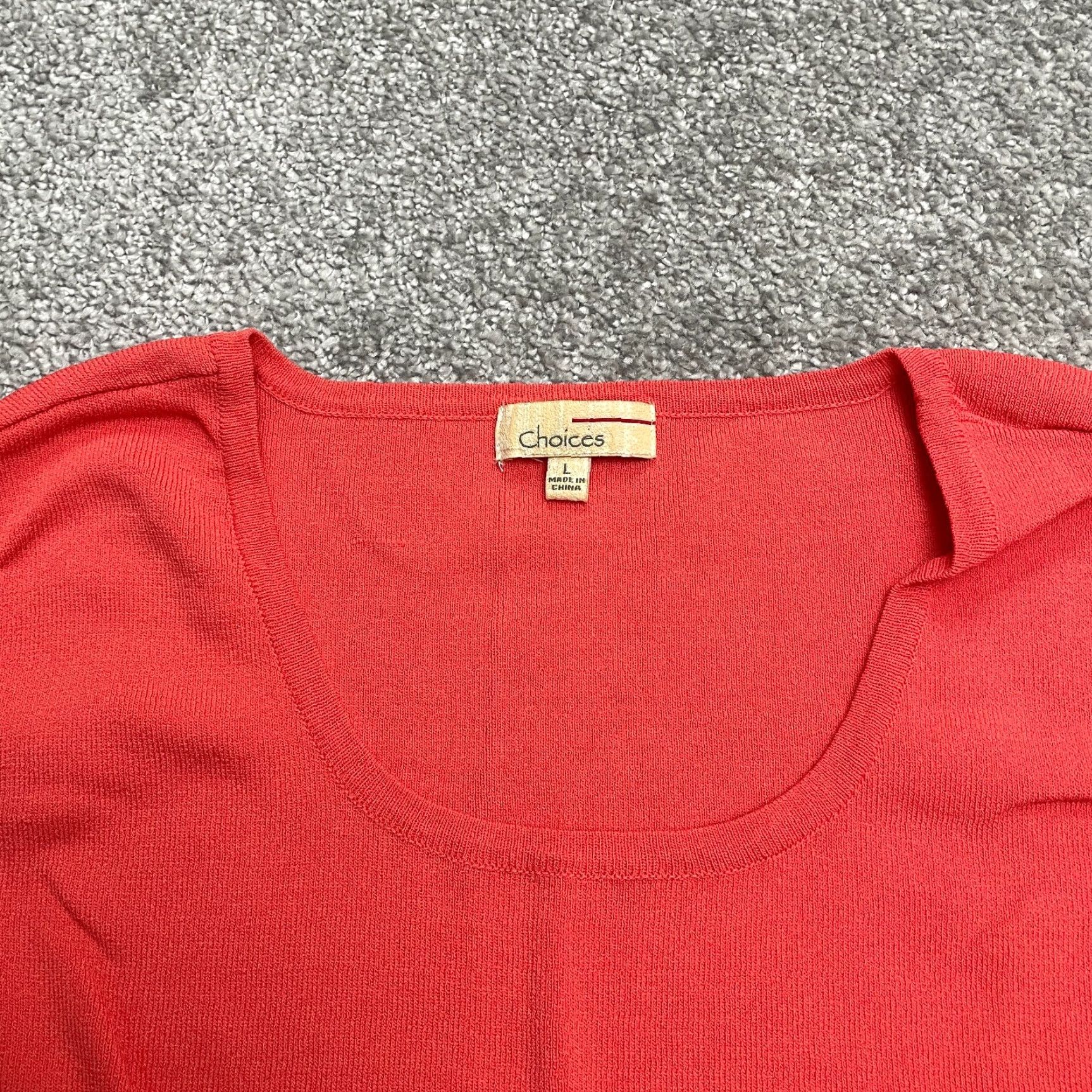 Vintage Choices Basic Tank Top Womens L Orange Sleeveless Scoop Neck Casual Knit Vest No Brand Logo 90s Designer Style Ladies Size L / US 10 / IT 46 - 3 Thumbnail