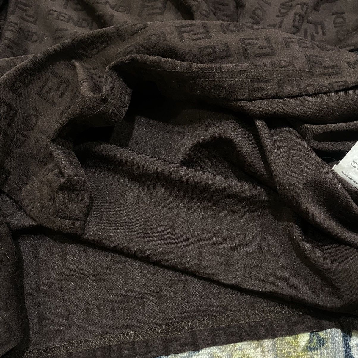 Fendi ‼️LAST DROP‼️Vintage Fendi FF Monogram Zucca Print Zip Neck Size M / US 6-8 / IT 42-44 - 14 Thumbnail
